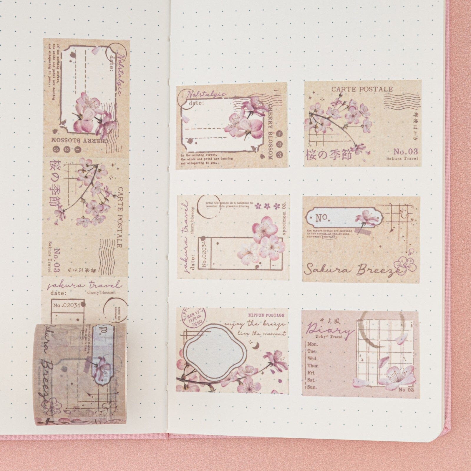Tsuki 'Sakura Breeze' Travel Notebook Gift Set ☾
