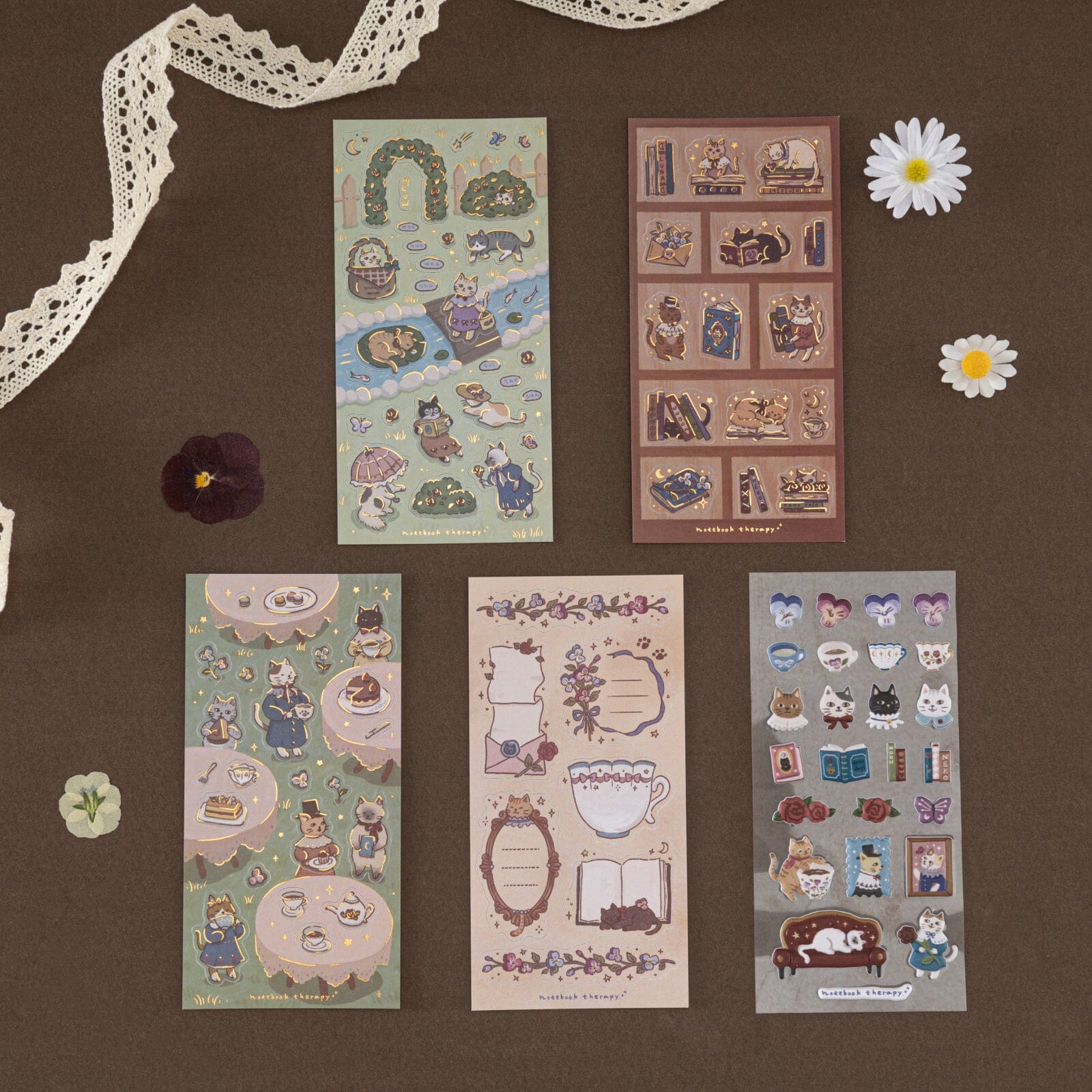 Tsuki 'Vintage Neko' Sticker Set ☾