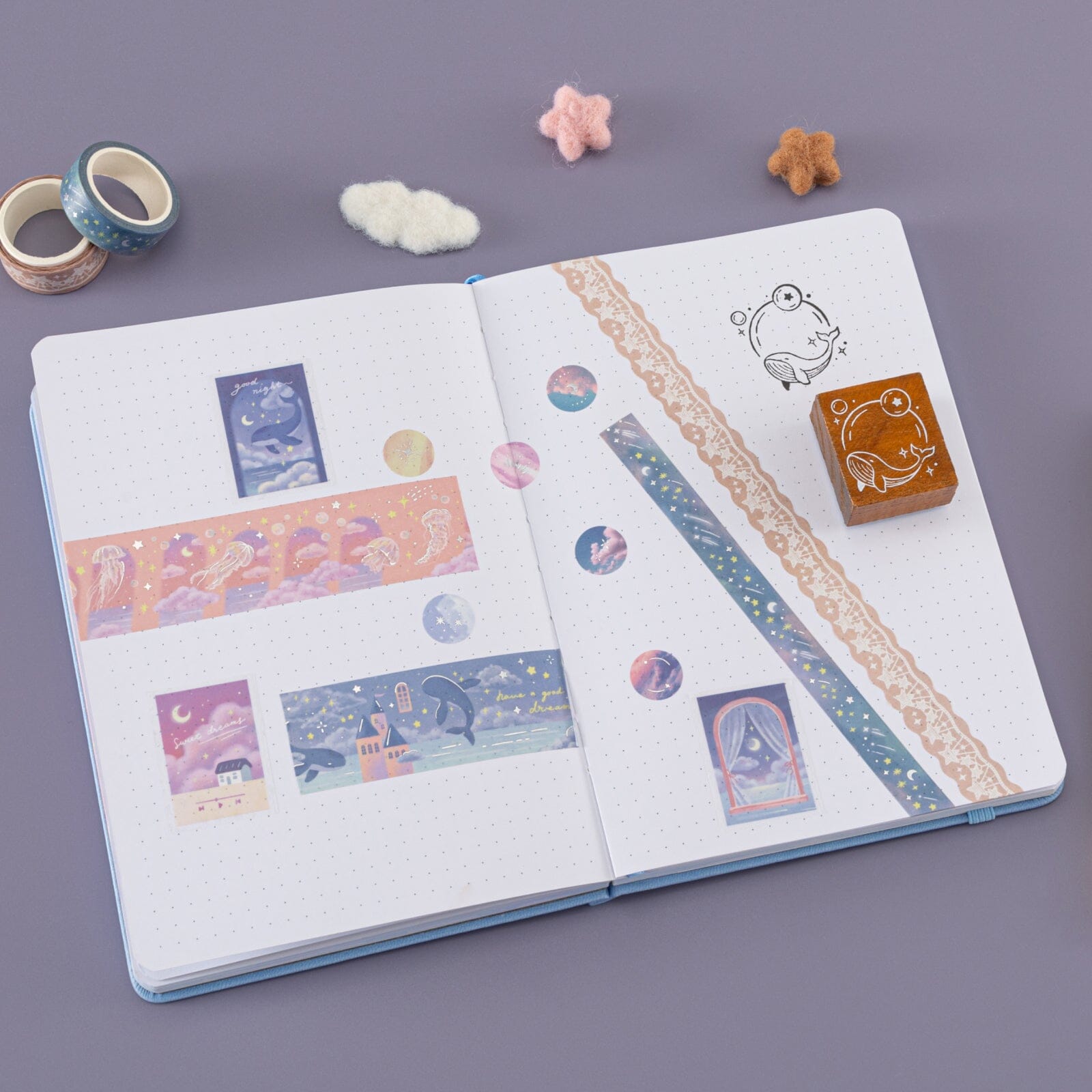 Tsuki 'Whale Dreams' Limited Edition Holographic Bullet Journal Set ☾