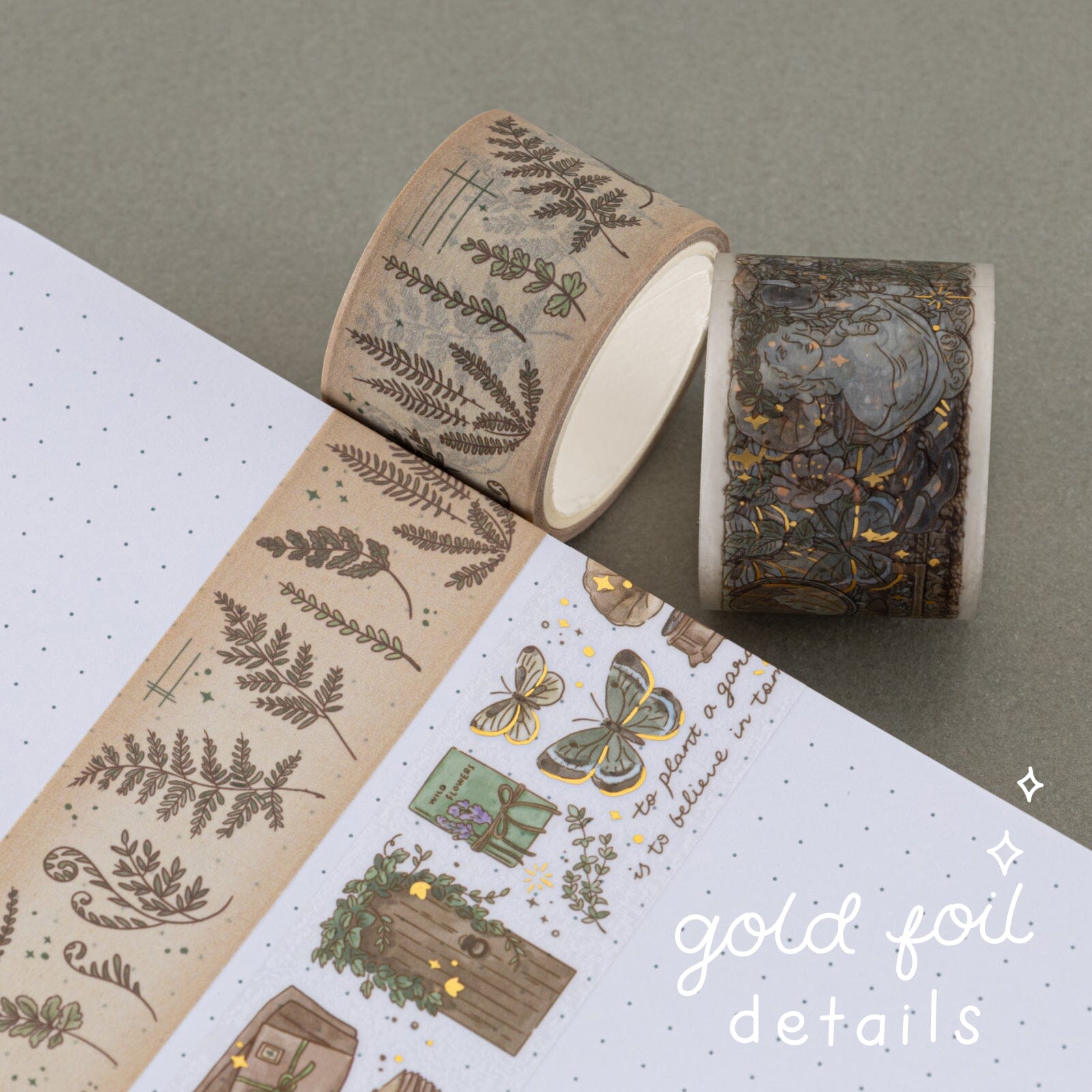 Tsuki 'Whimsical Botanics' Washi Tape Set ☾