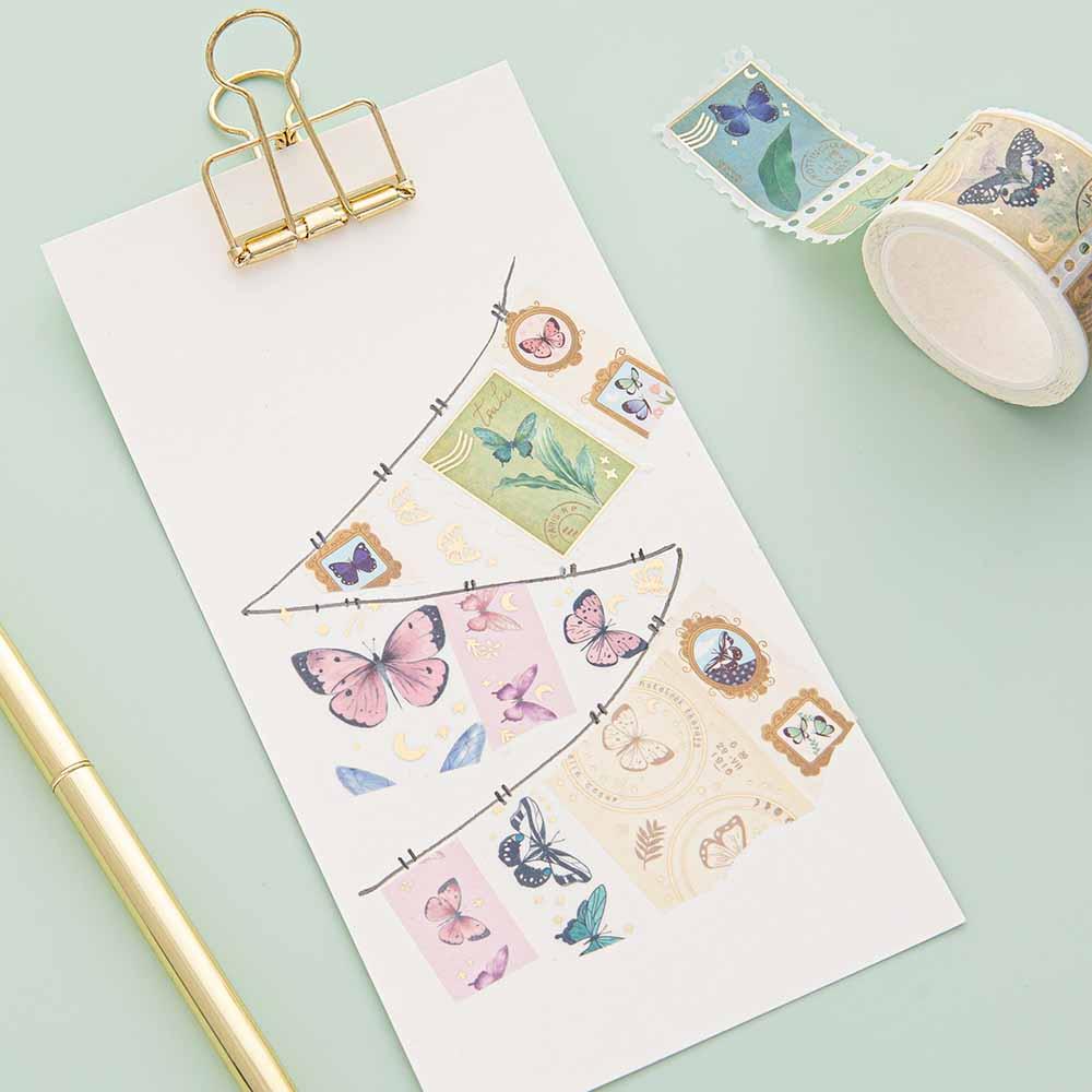 Tsuki 'Flutter + Dream' Washi Tape Set by Notebook Therapy x Pelinkan ☾