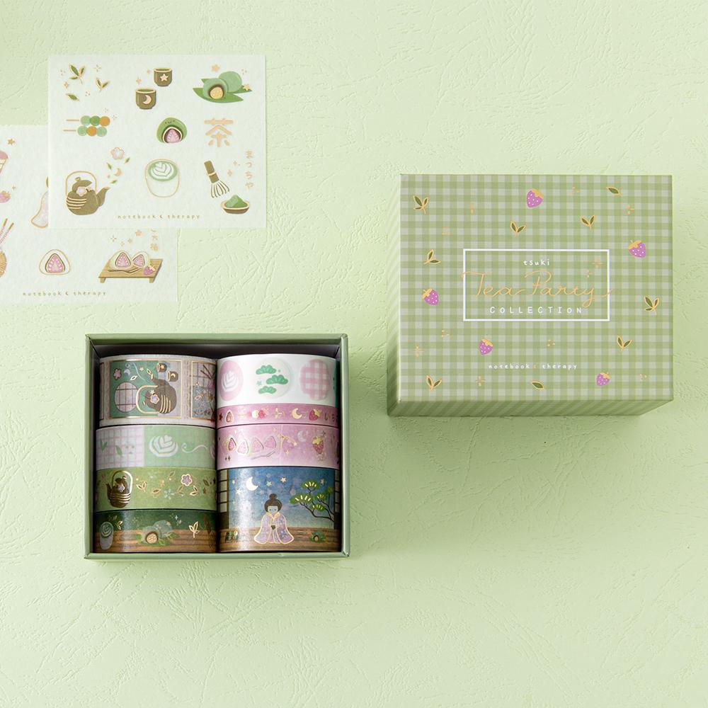 Tsuki 'Matcha Ichigo' Washi Tape Set ☾