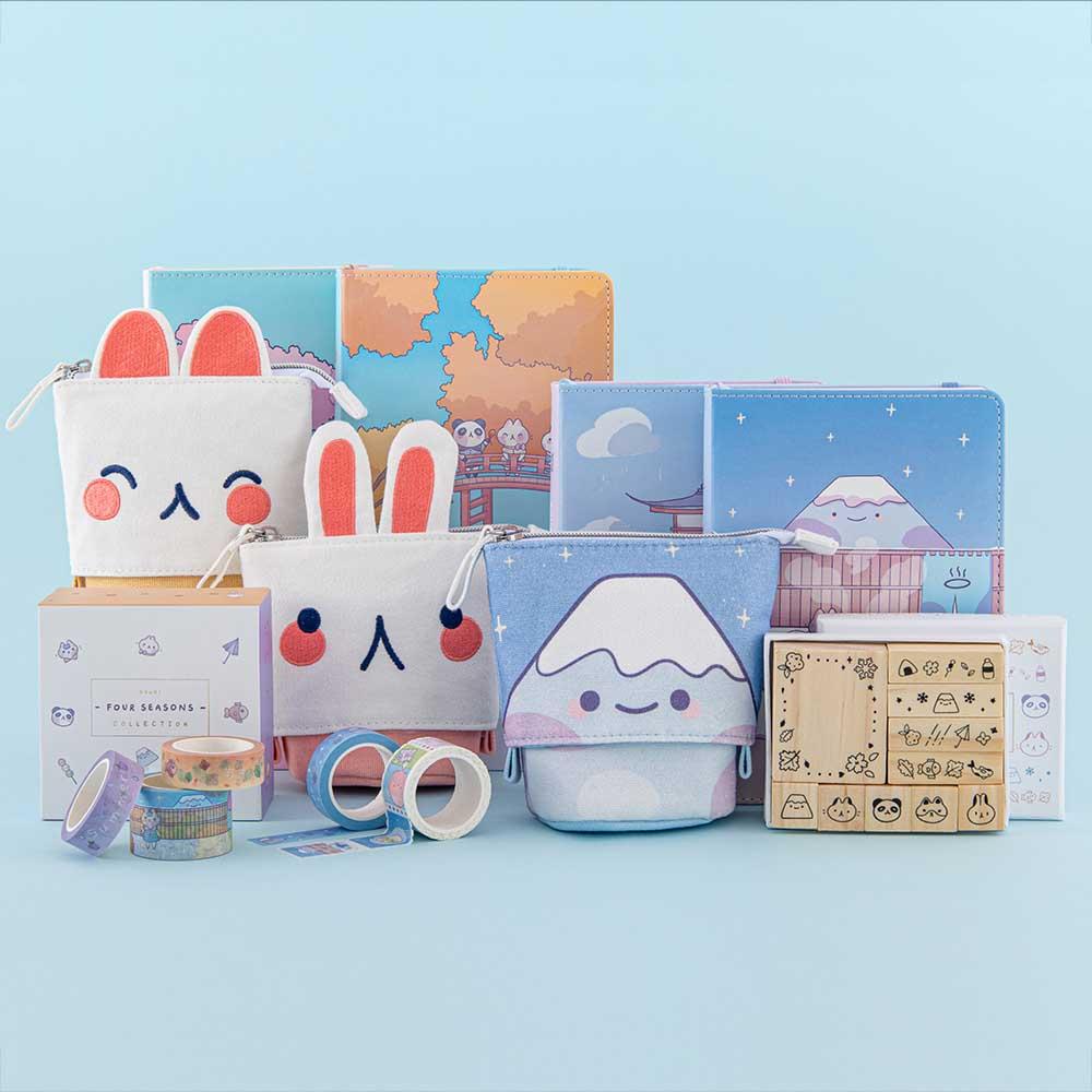 Tsuki 'Four seasons' Fuji Pop-Up Pencil Case ☾ @milkkoyo x NotebookTherapy
