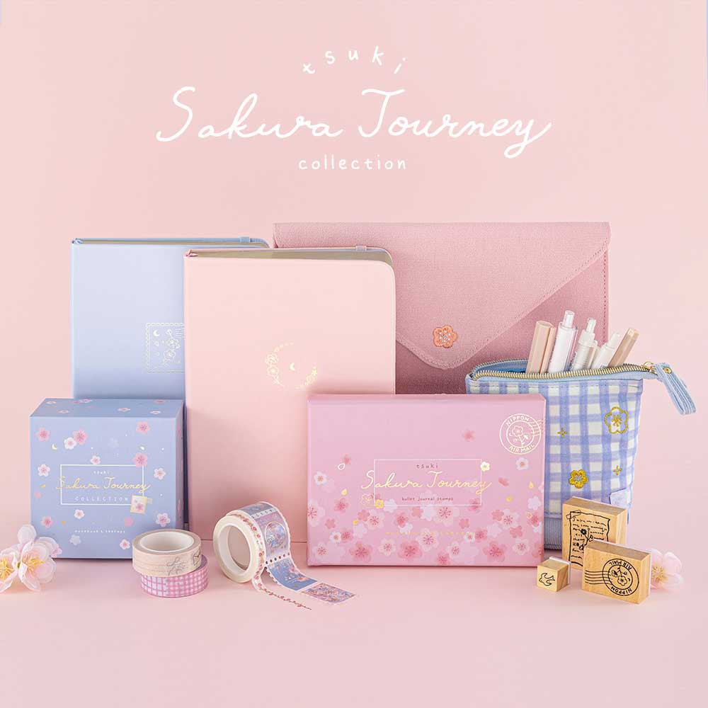 Tsuki 'Sakura Journey' Pop-Up Pencil Case ☾