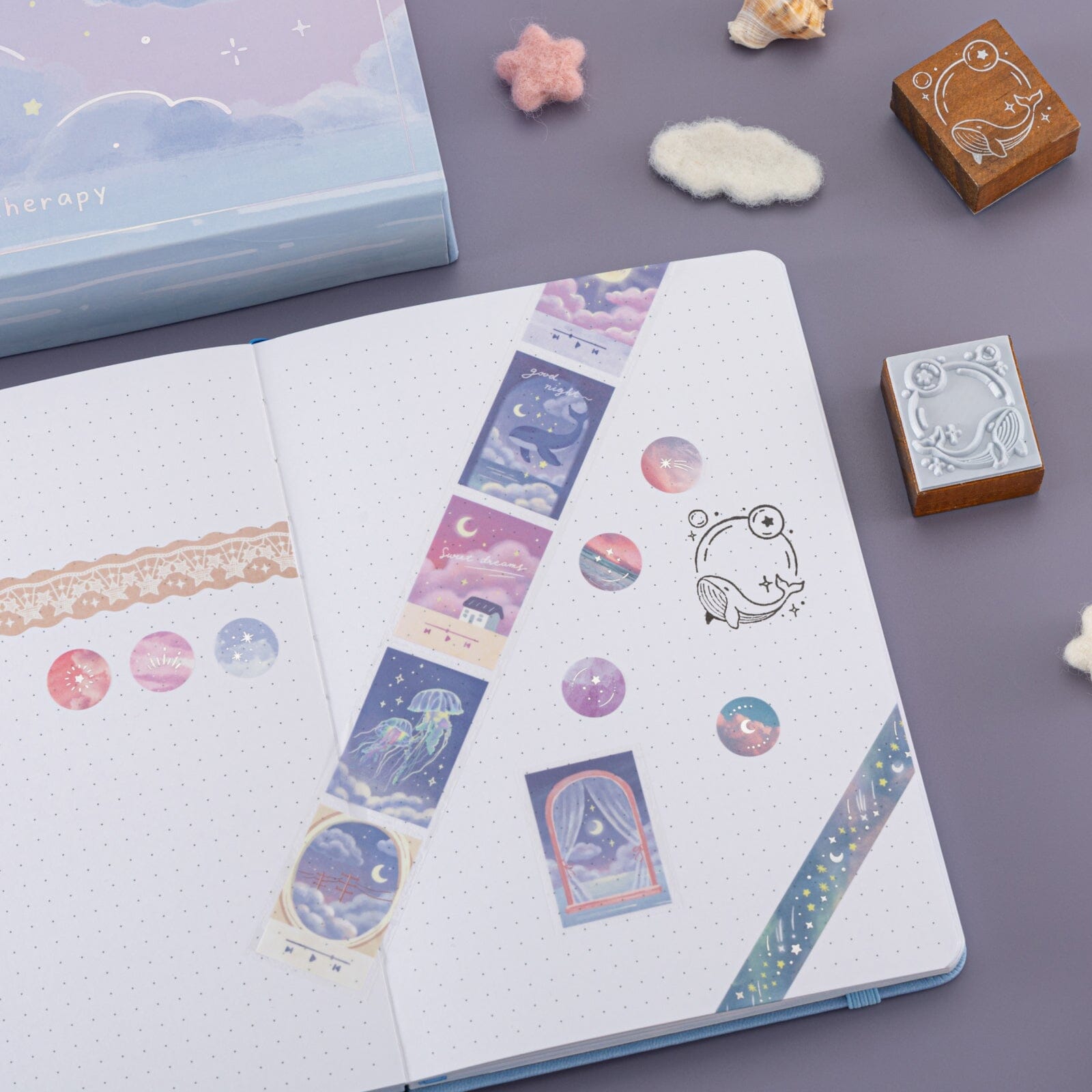 Tsuki 'Whale Dreams' Limited Edition Holographic Bullet Journal Set ☾