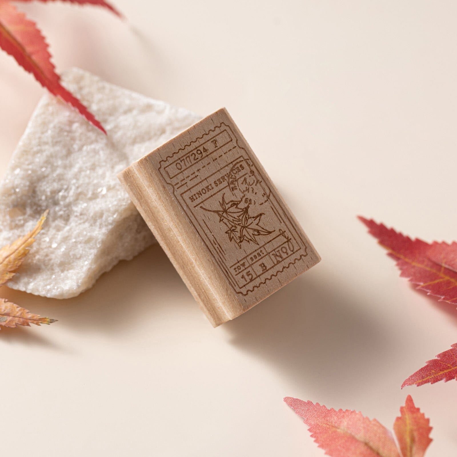 Hinoki - 'Into the Fall' Engraved Wooden Stamps Set