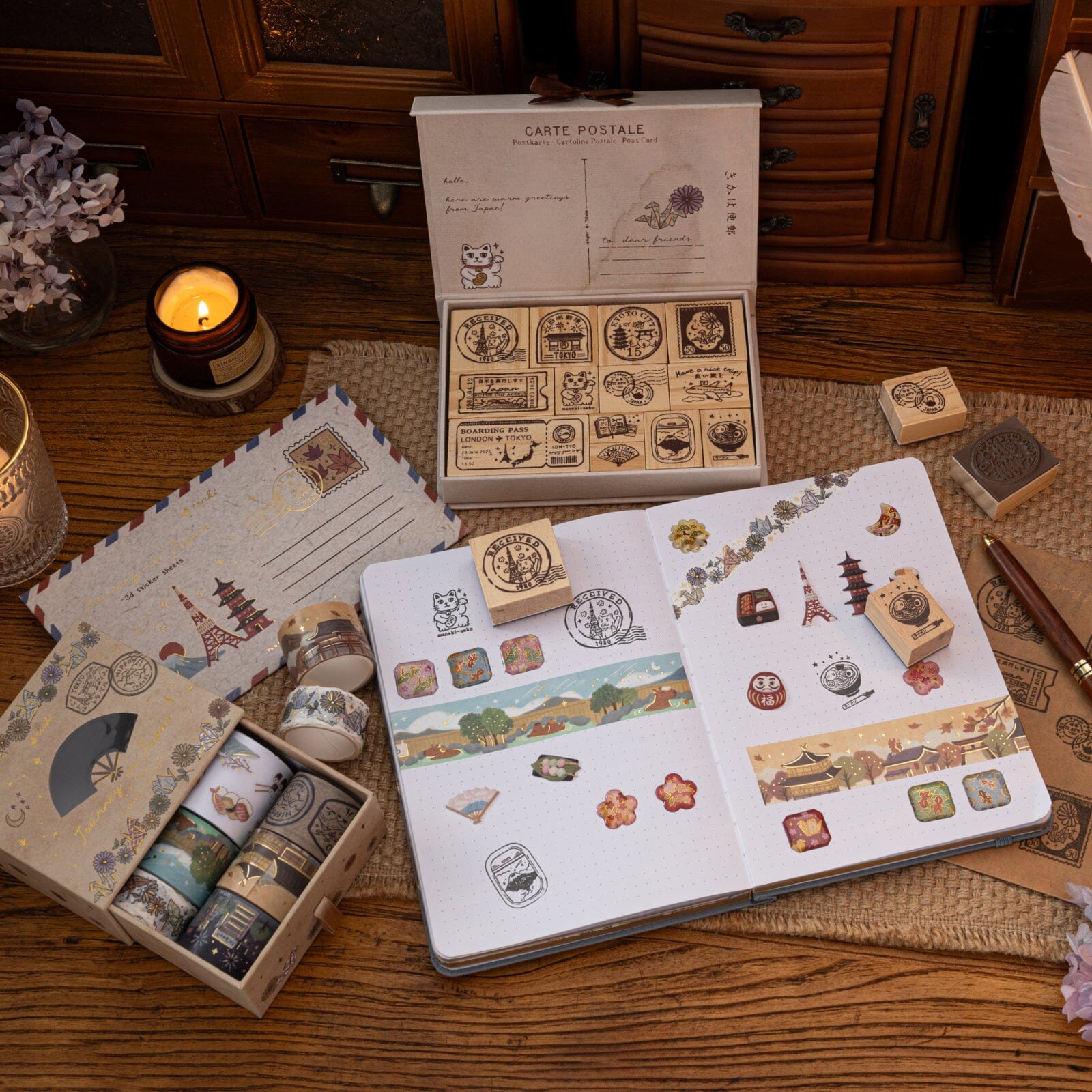 Tsuki 'Journey in Japan' Bullet Journal Stamp Set ☾