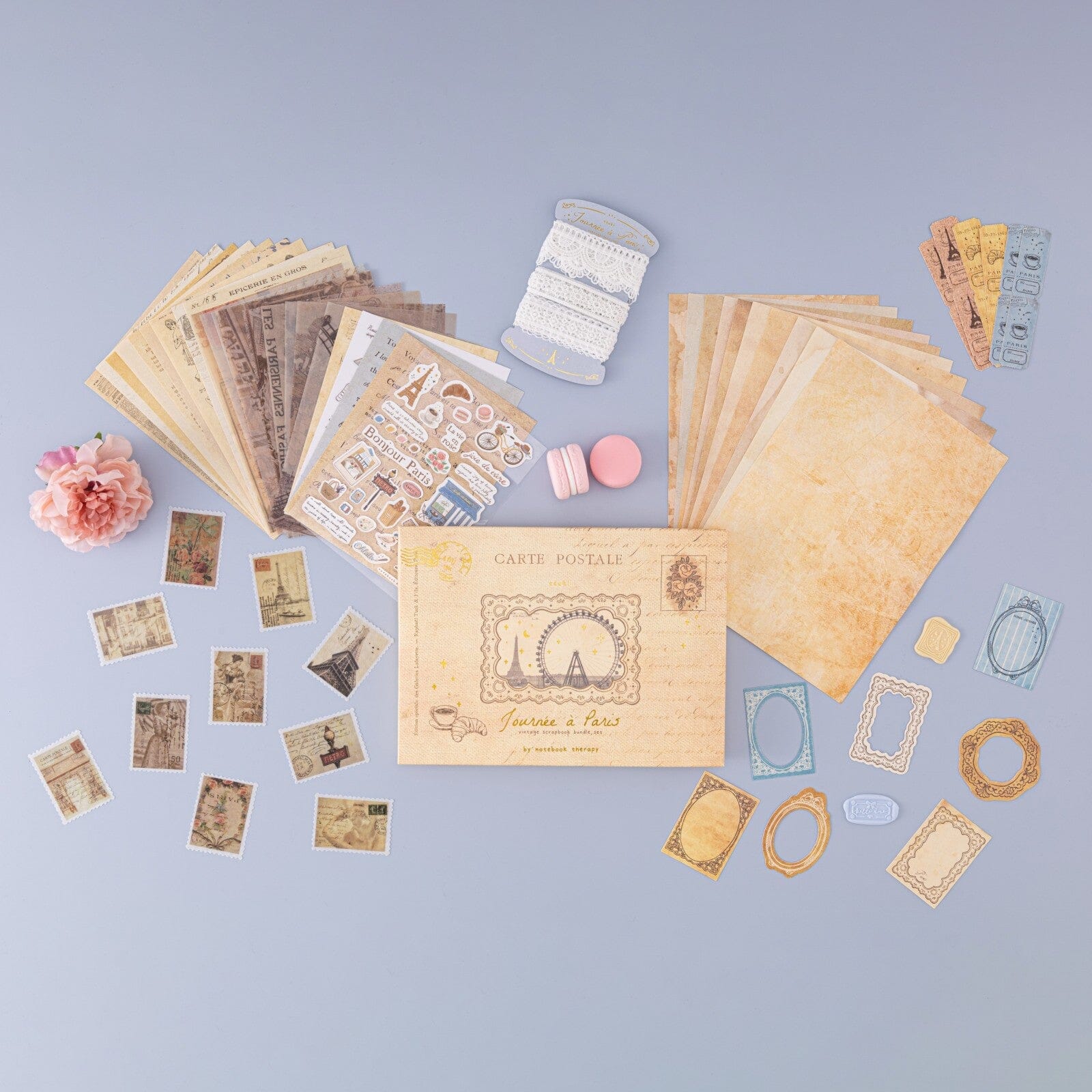 Tsuki 'Journée à Paris' Scrapbook Sticker Set ☾