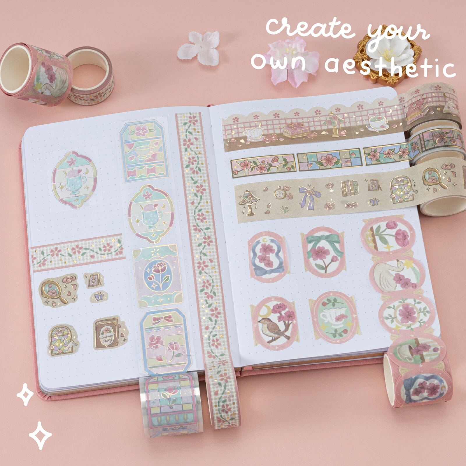 Tsuki 'Sakura Story' Washi Tape Set ☾