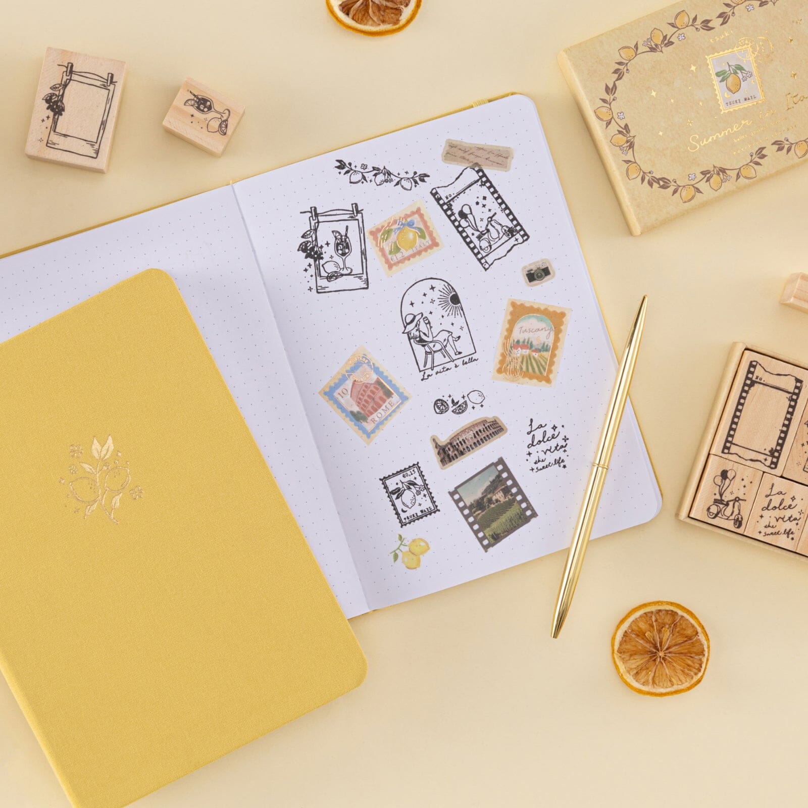 Tsuki 'Summer in Italy' Bullet Journal Stamp Set ☾