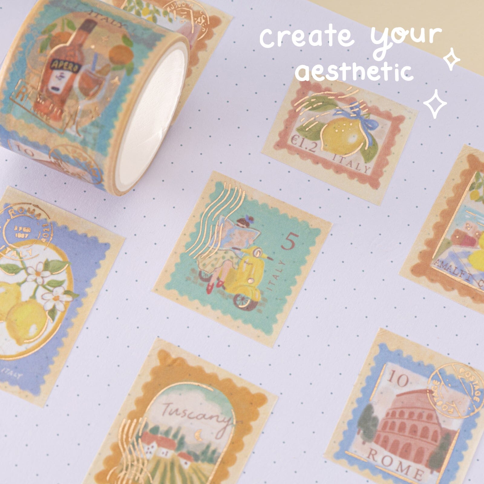 Tsuki 'Summer in Italy' Washi Tape Set ☾