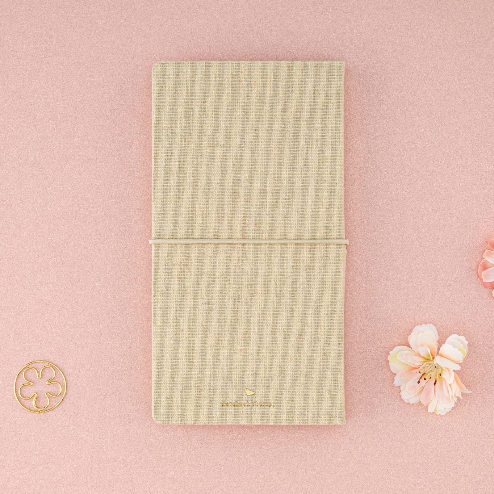 Tsuki 'Sakura Breeze' Kraft Paper Travel Notebook ☾