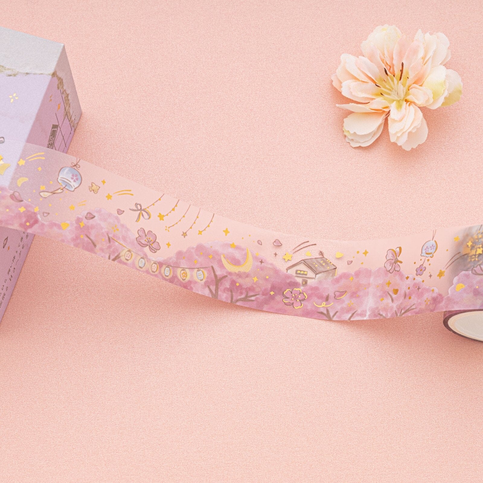 Tsuki 'Sakura Breeze' Washi Tape Set ☾