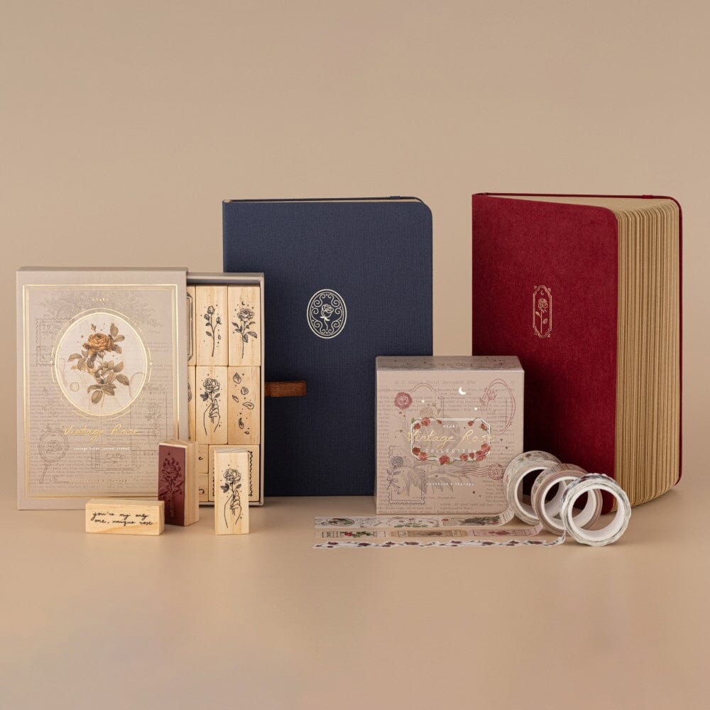 Tsuki 'Vintage Rose' Kraft Paper Limited Edition Bullet Journals ☾