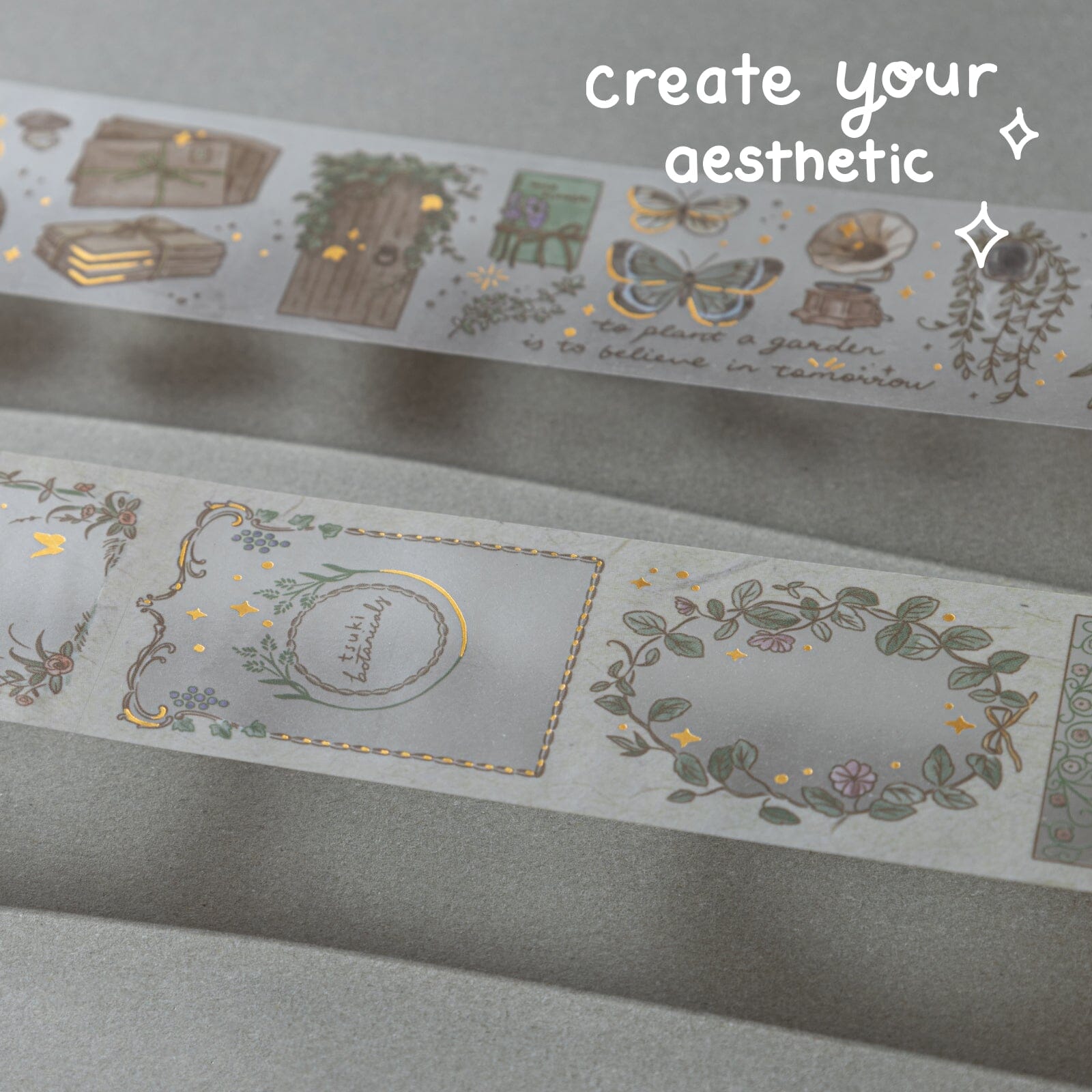 Tsuki 'Whimsical Botanics' Washi Tape Set ☾