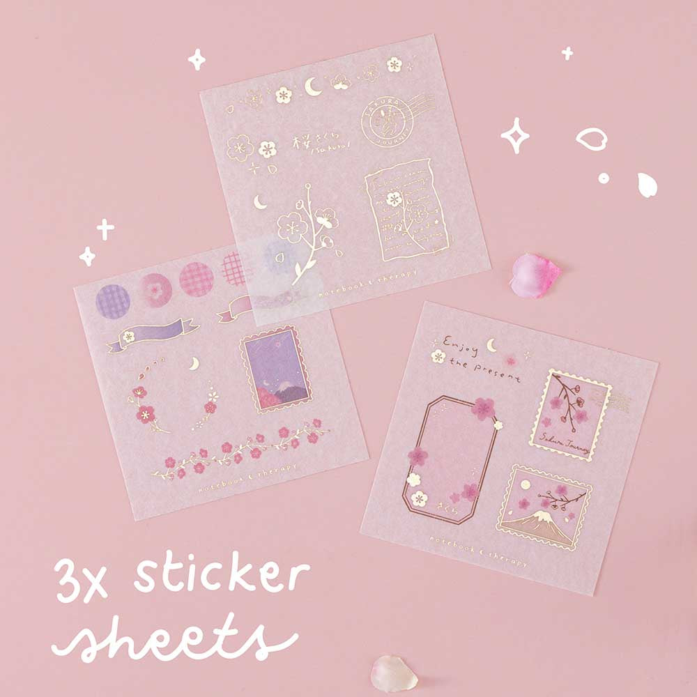 Tsuki 'Sakura Journey' Washi Tape Set ☾