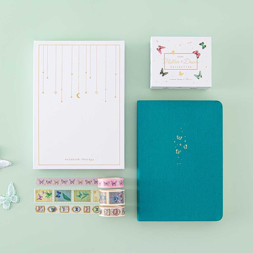 Tsuki 'Flutter + Dream' Washi Tape Set by Notebook Therapy x Pelinkan ☾
