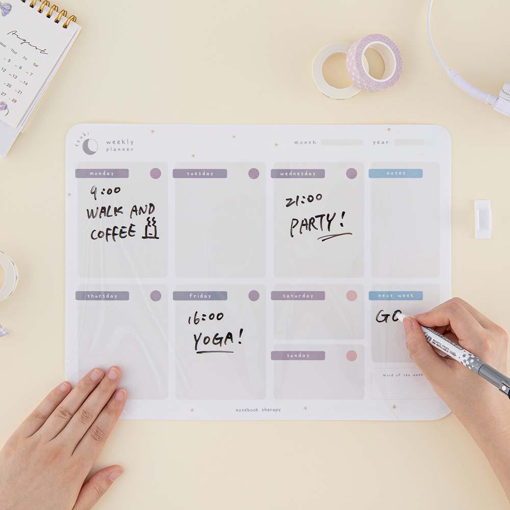 Tsuki Reusable Weekly Wall Planner ☾