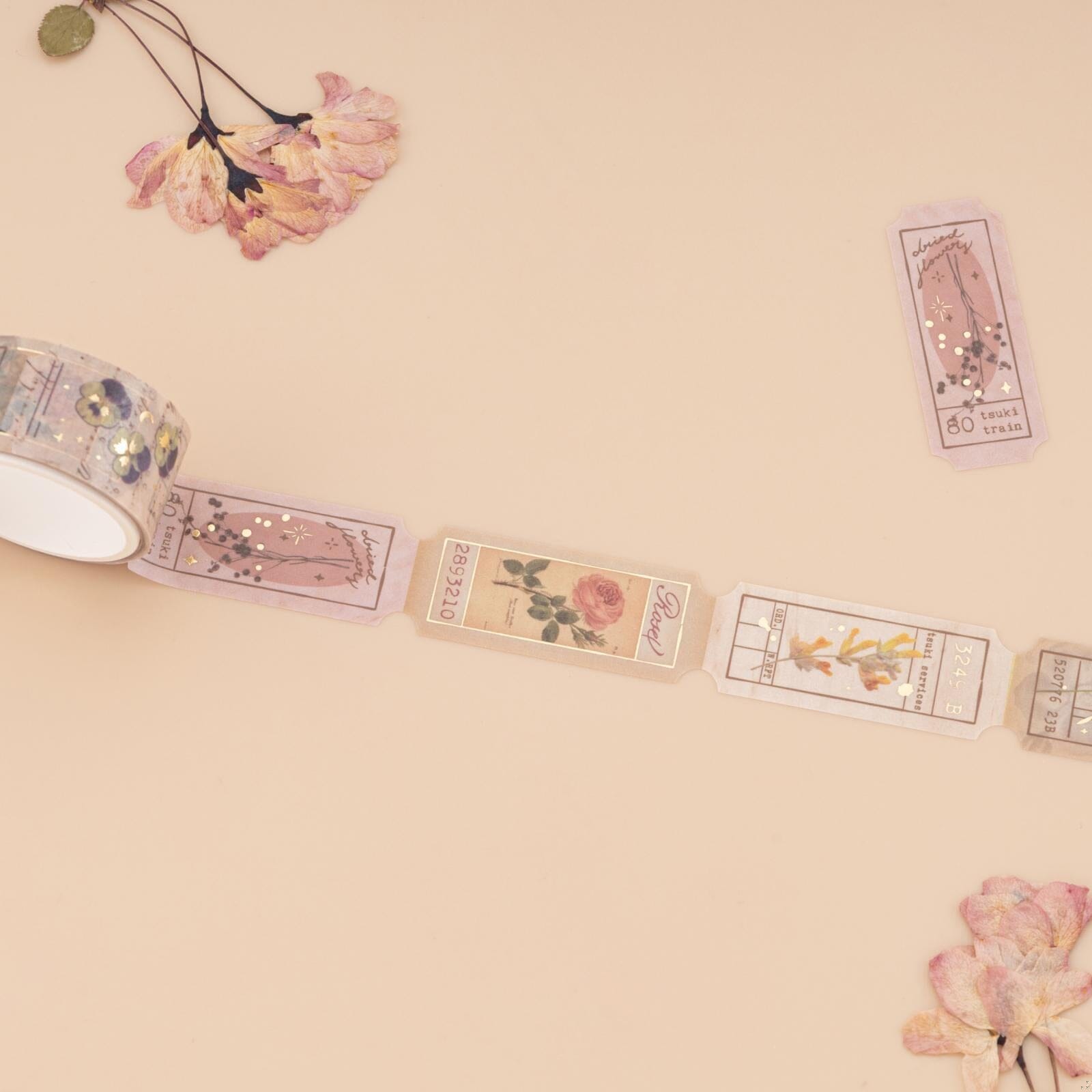 Tsuki 'Dried Flowers' Washi Tape Set ☾