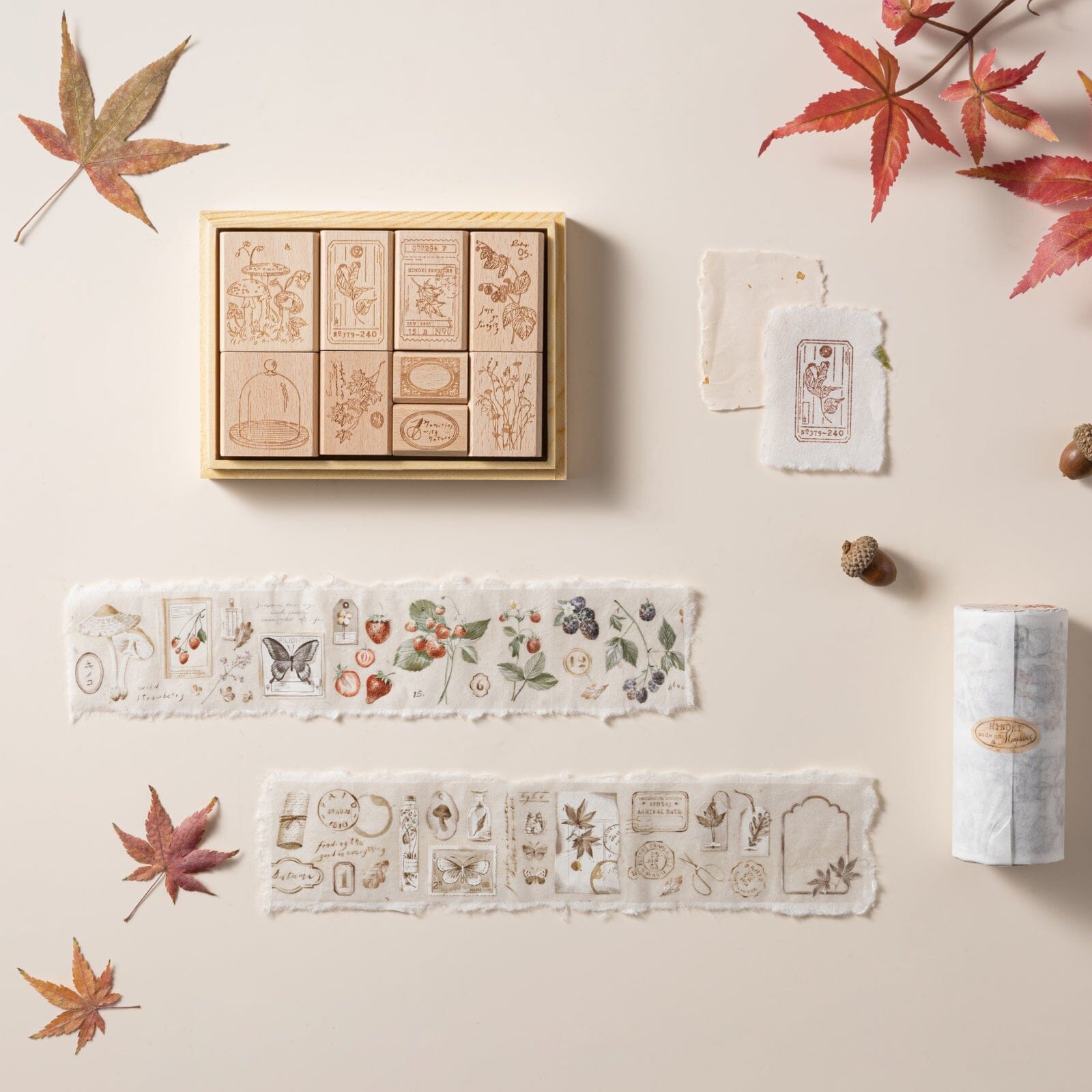 Hinoki - 'Into the Fall' Decorative PET Tape Set