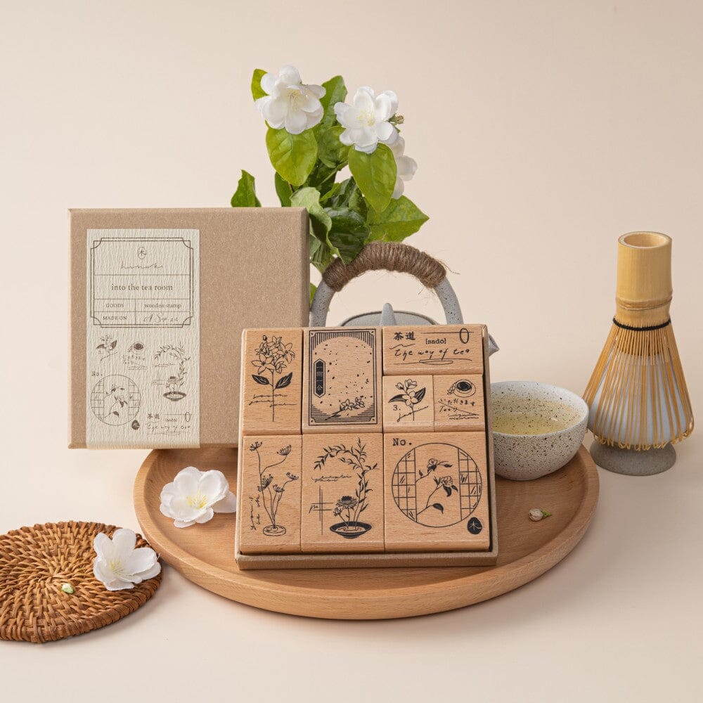 Hinoki - 'Into the Tea Room' Wooden Stamps