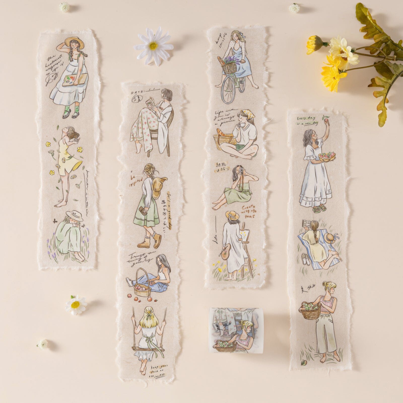 Hinoki - 'Into the Meadow' PET Decorative Tape - Summer Girls