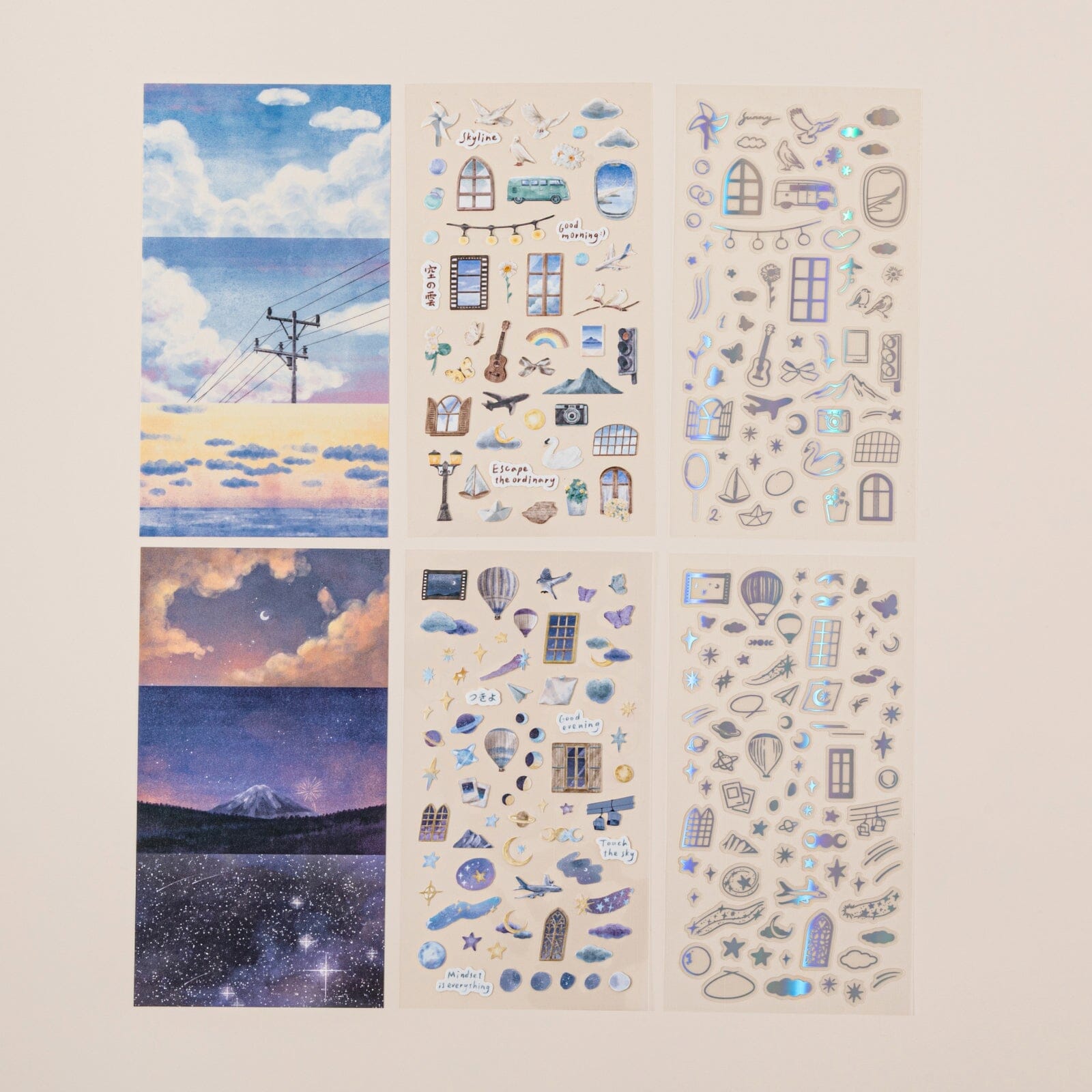 Hinoki - 'Into the Sky' Day and Night Sticker Set