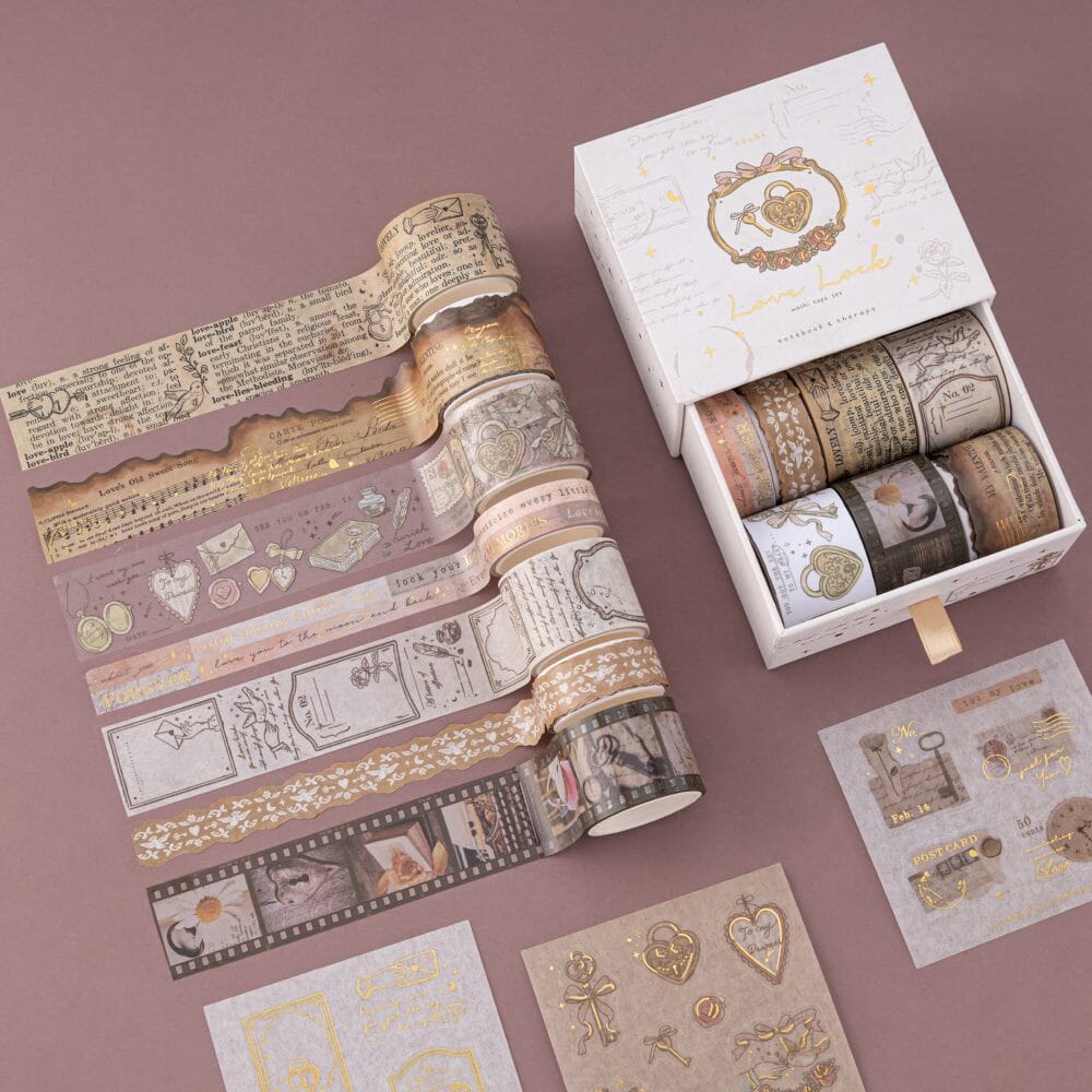 Tsuki 'Love Lock' Washi Tape Set ☾
