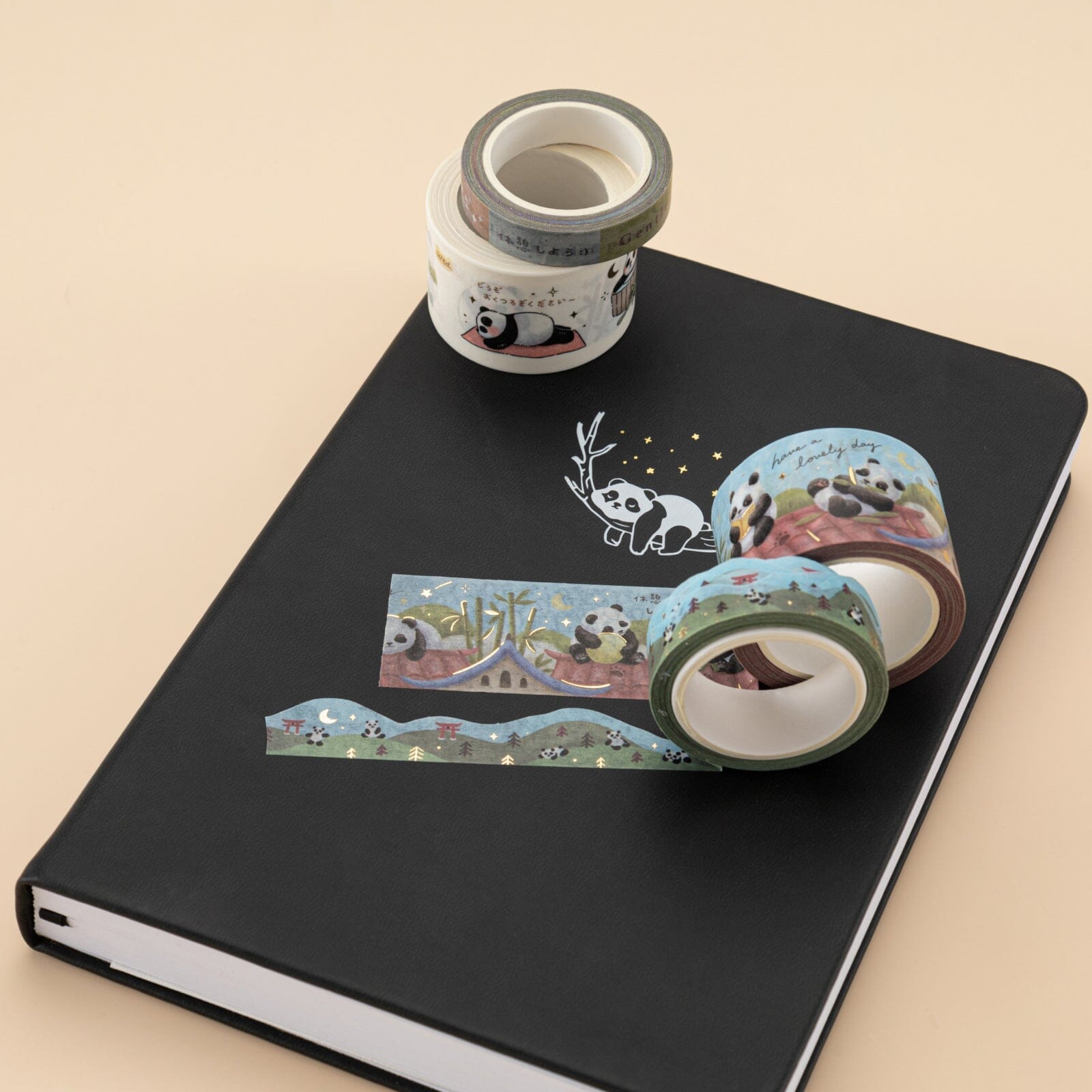 Tsuki 'Playful Panda' Washi Tape Set