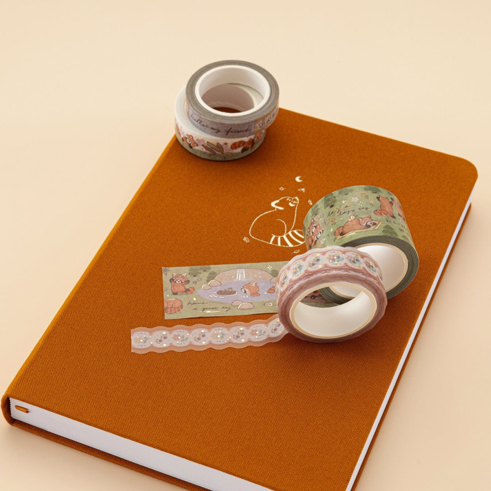 Tsuki 'Red Panda' Washi Tape Set ☾