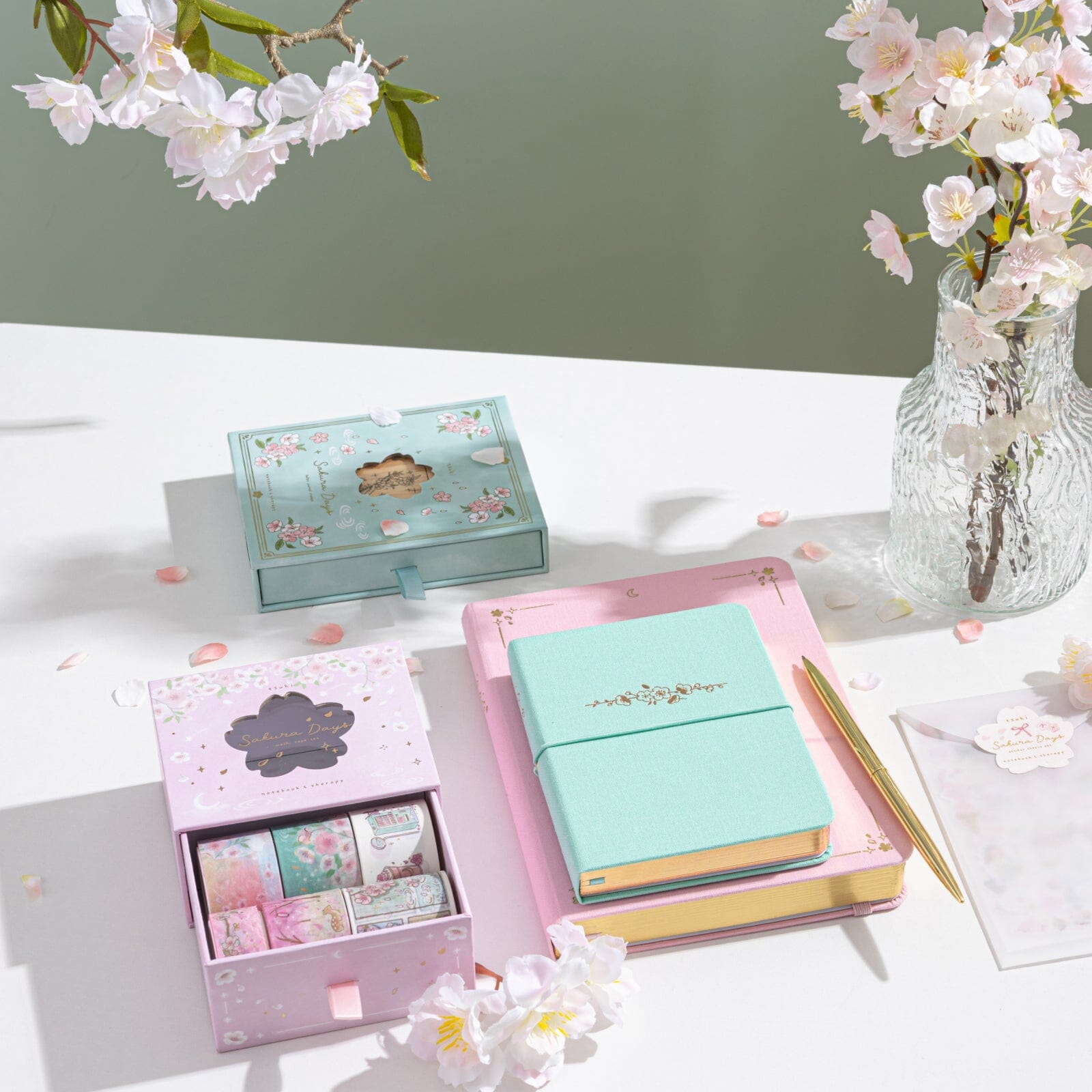 Tsuki 'Sakura Mint' A6 Travel Notebook ☾