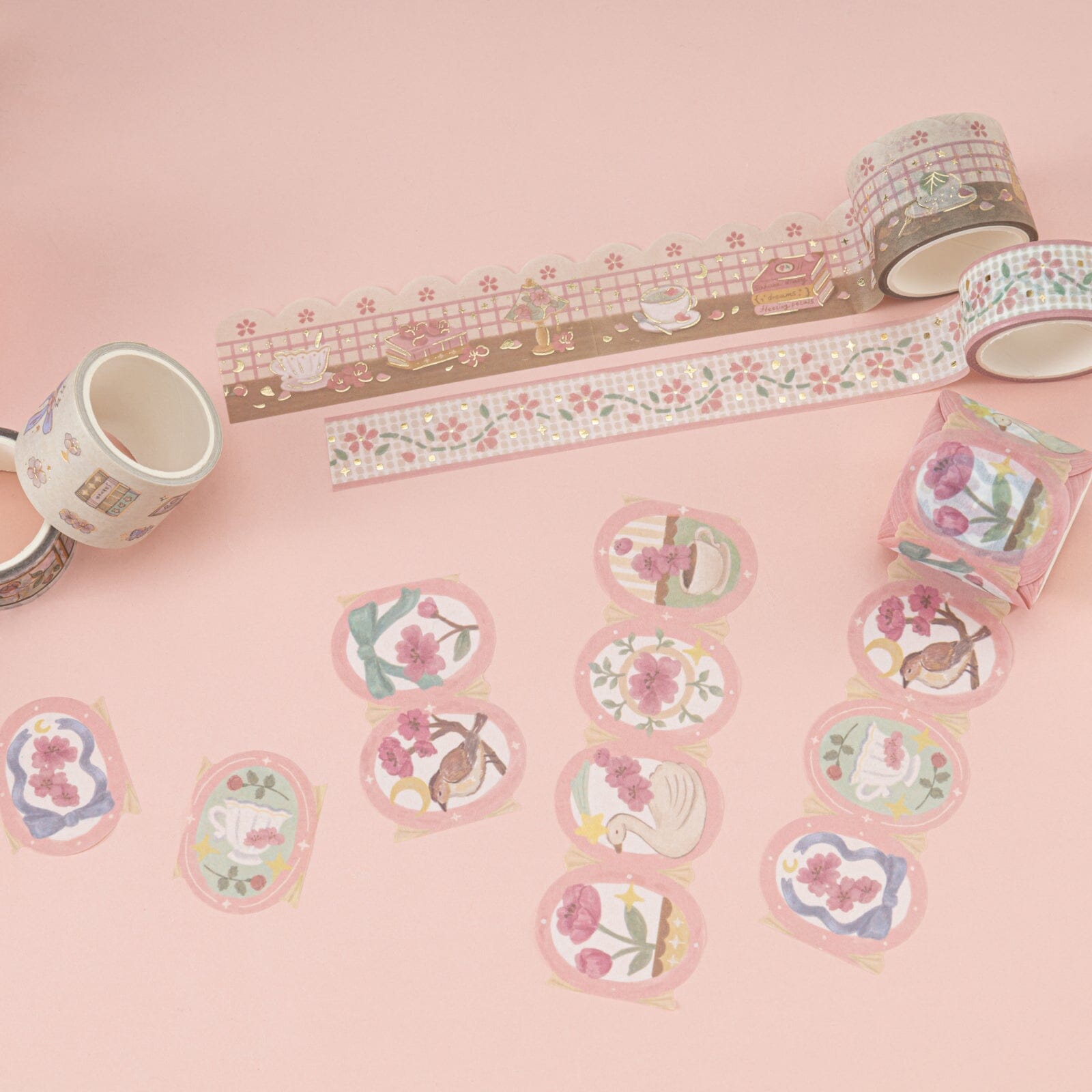 Tsuki 'Sakura Story' Washi Tape Set ☾