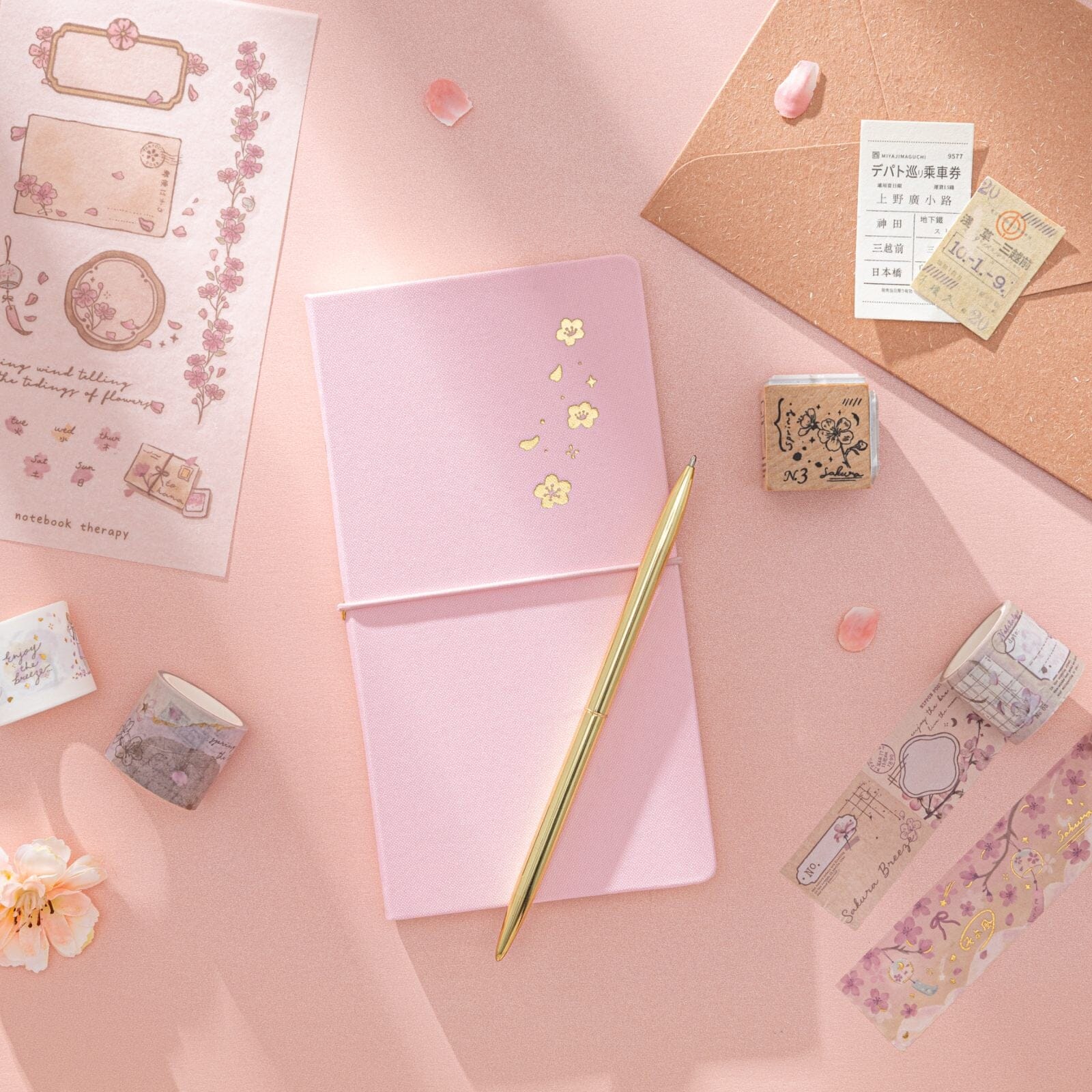 Tsuki 'Sakura Breeze' Bullet Journal Stamp Set ☾