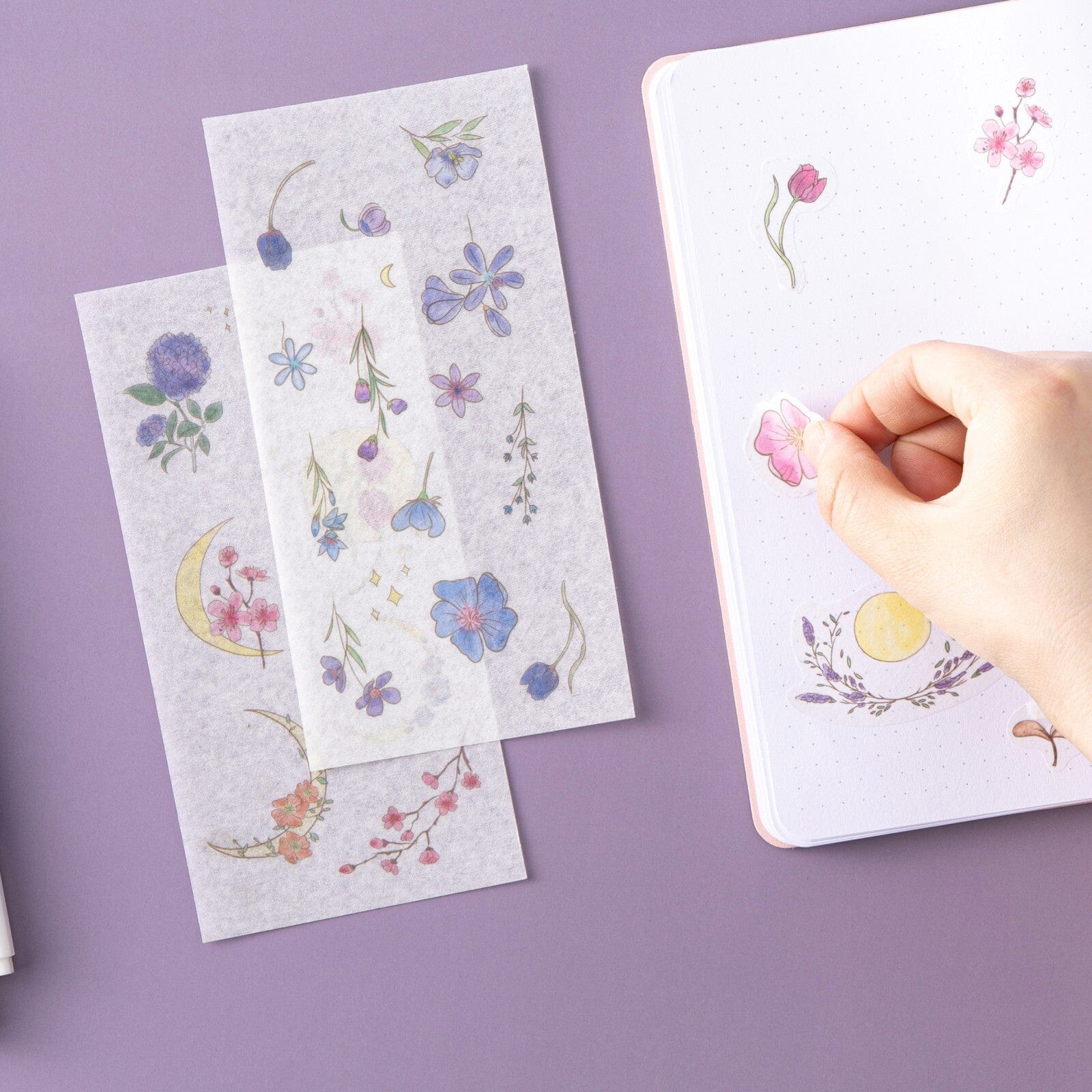 Tsuki 'Watercolour Garden' Stickers - Set Of 10