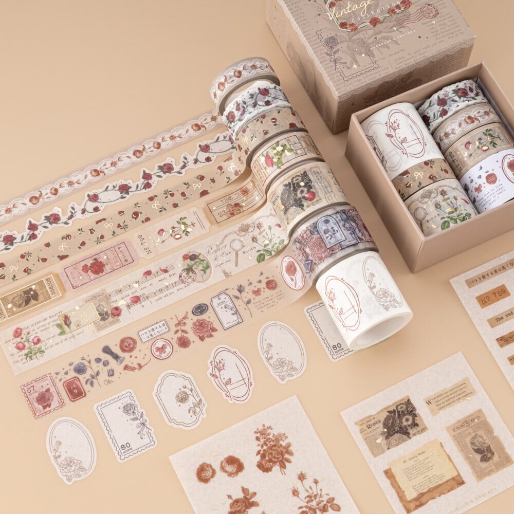 Tsuki 'Vintage Rose' #2 Washi Tape Set ☾