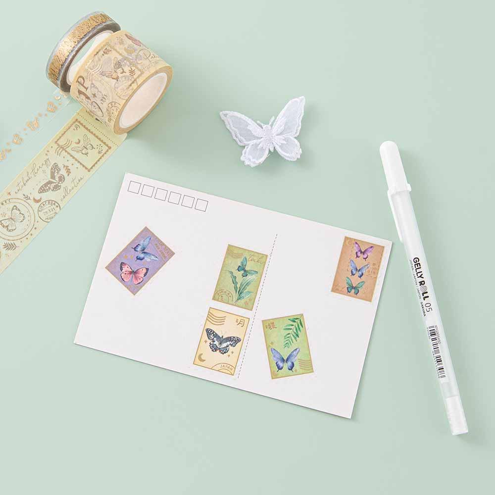 Tsuki 'Flutter + Dream' Washi Tape Set by Notebook Therapy x Pelinkan ☾