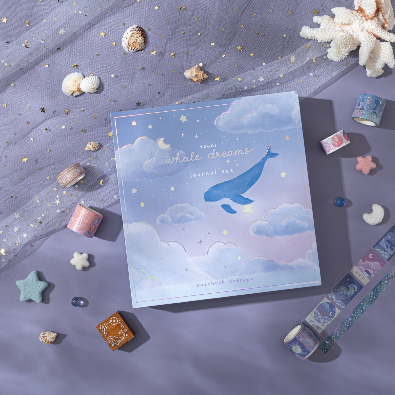 Tsuki 'Whale Dreams' Limited Edition Holographic Bullet Journal Set ☾