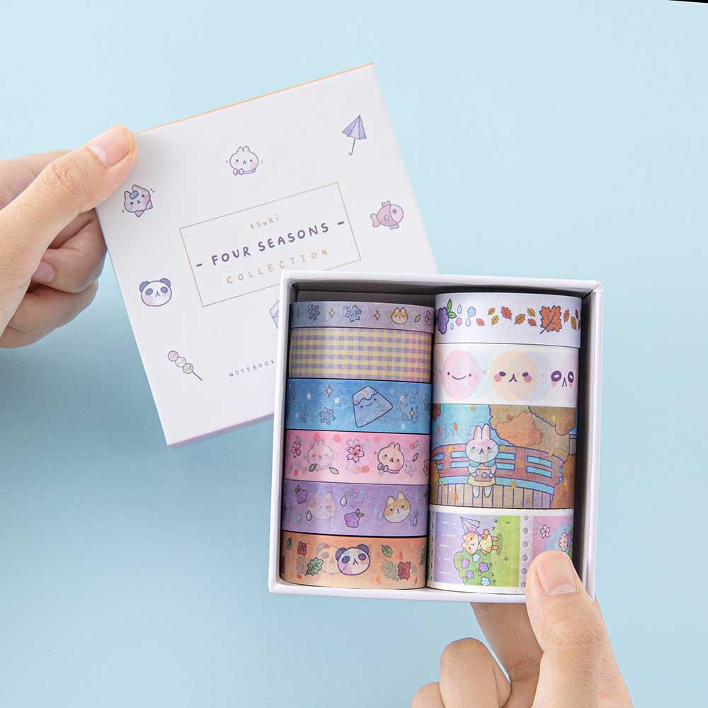 Tsuki 'Four Seasons' Washi Tape Set ☾ @milkkoyo x NotebookTherapy