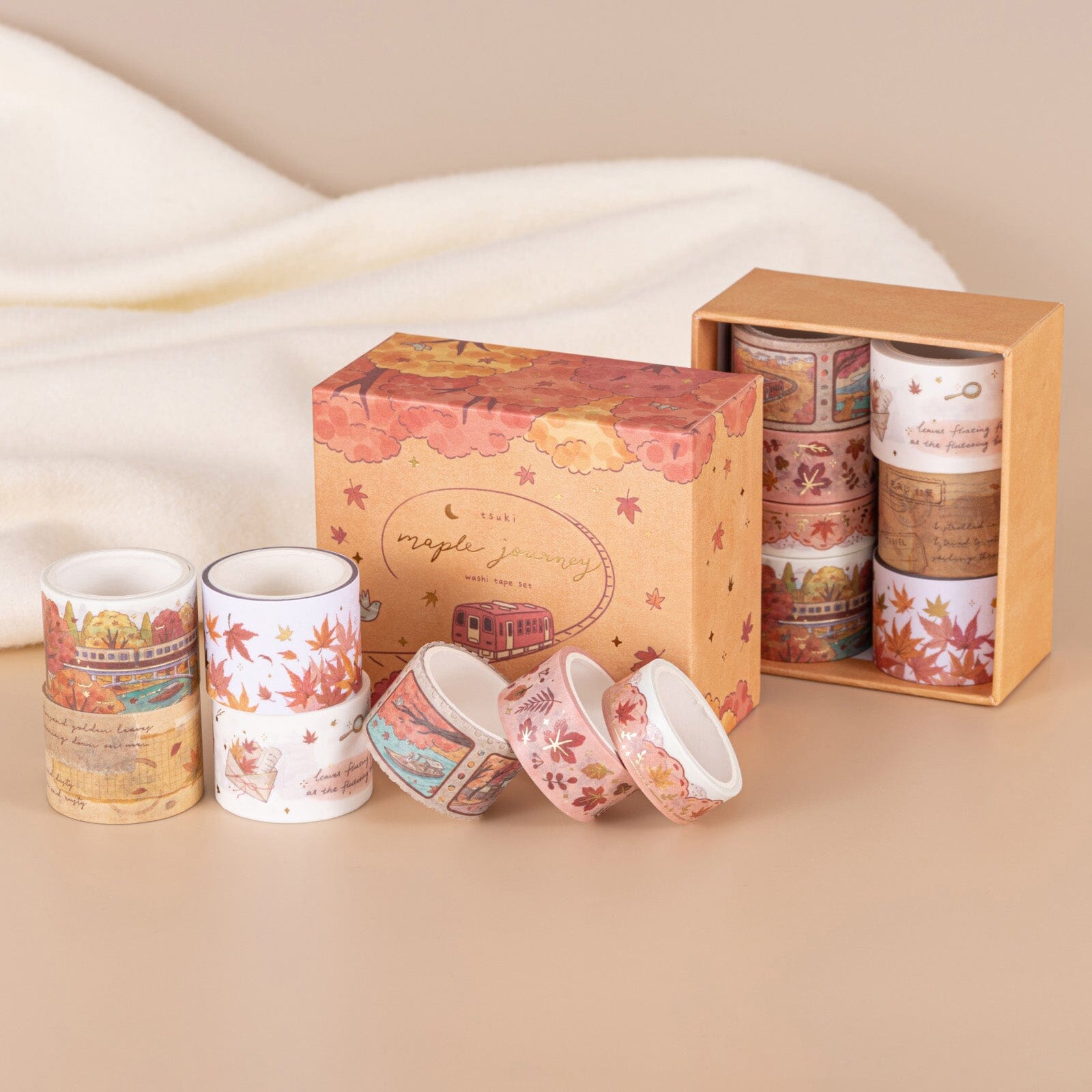 Tsuki 'Maple Journey' Washi Tape Set ☾