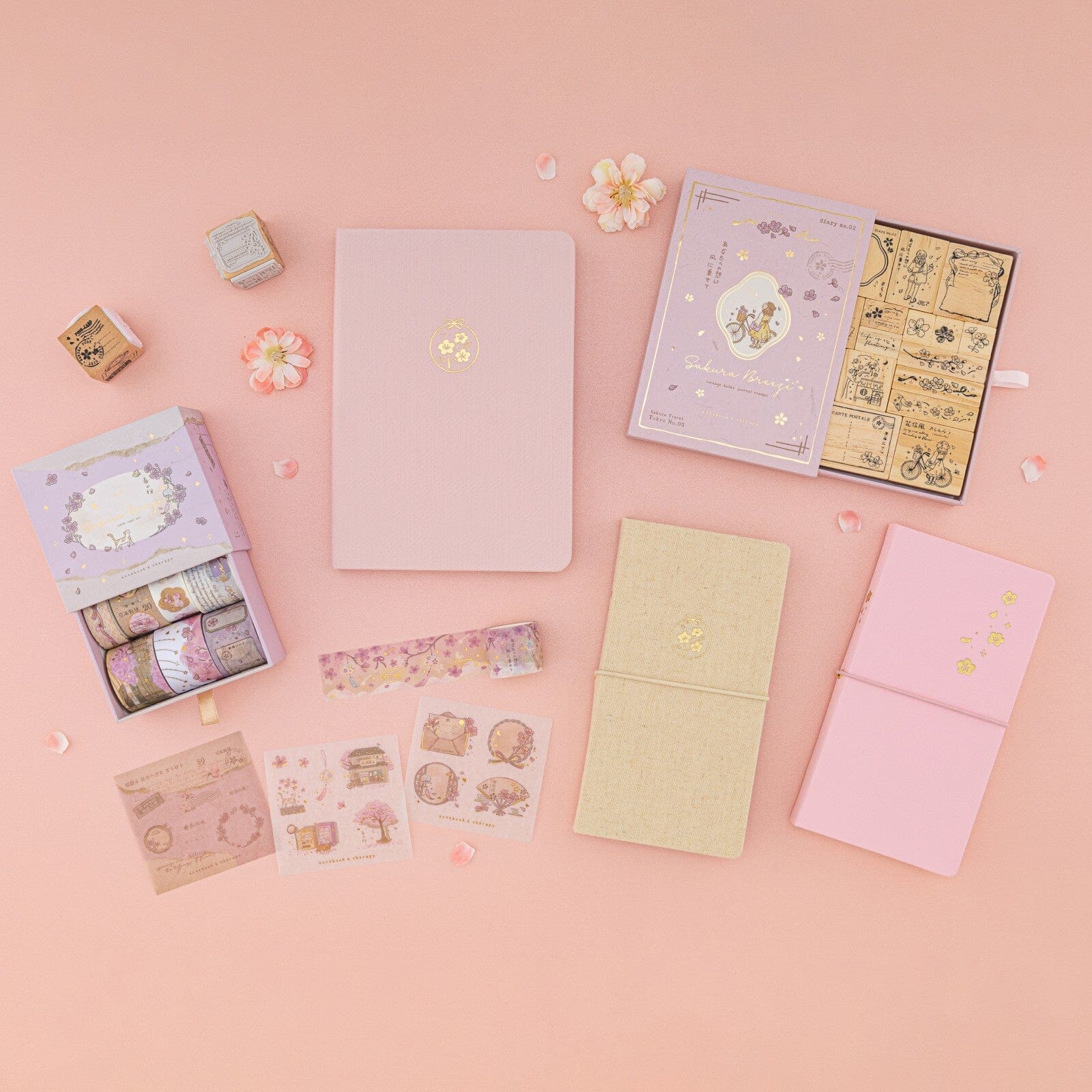 Tsuki 'Sakura Breeze' Washi Tape Set ☾