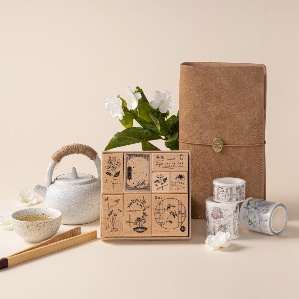 Hinoki - 'Into the Tea Room' Wooden Stamps