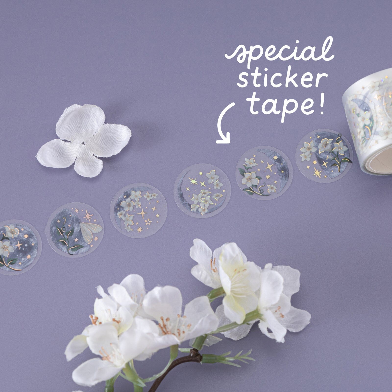 Tsuki 'Moonflower Magic' Washi Tape Set ☾
