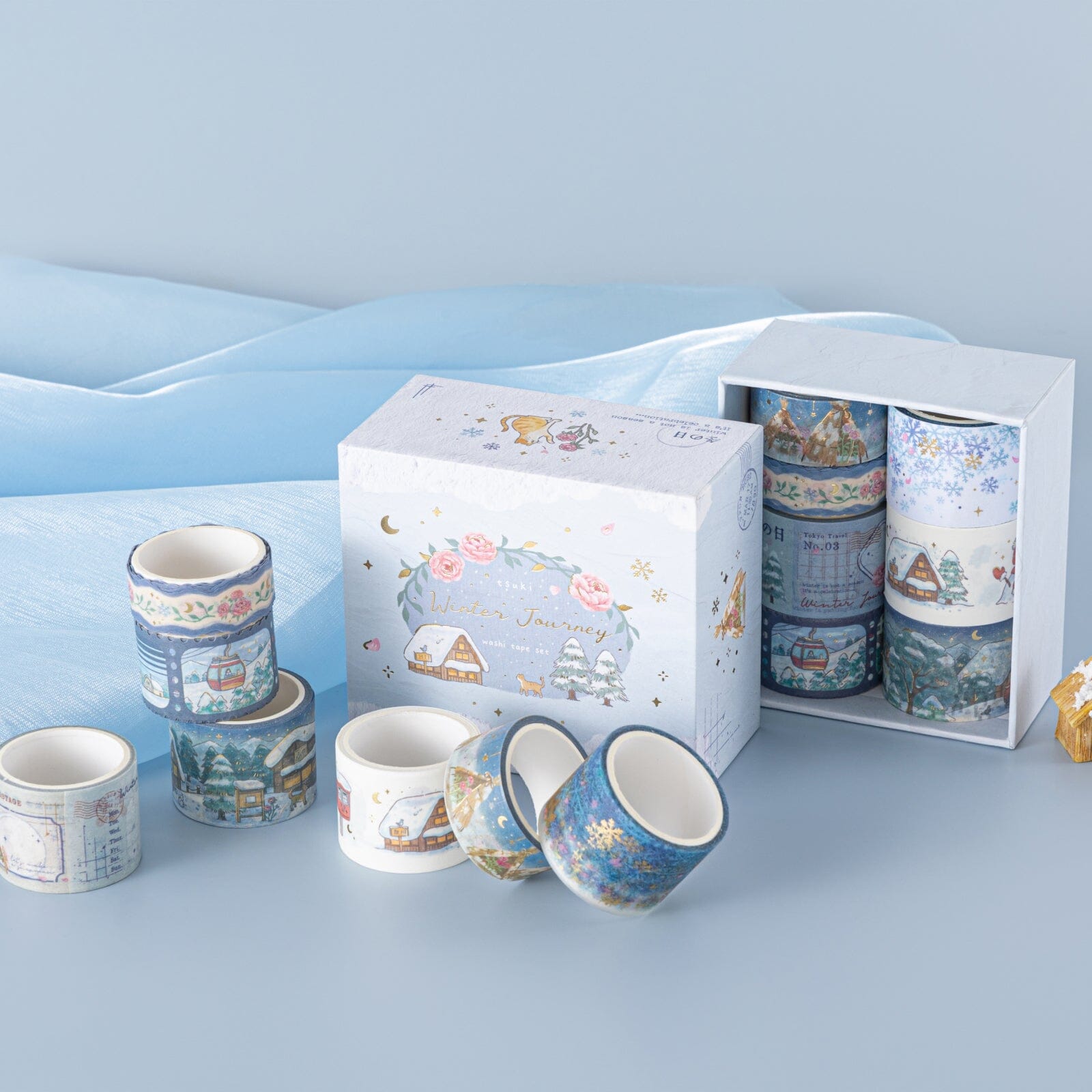 Tsuki 'Winter Journey' Washi Tape Set ☾