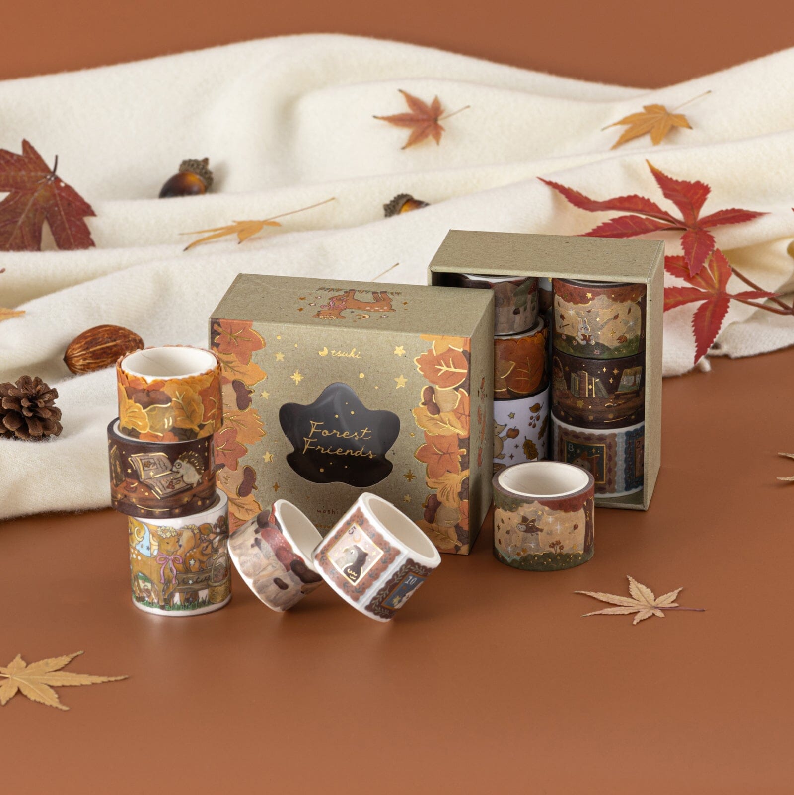 Tsuki 'Forest Friends' Washi Tape Set ☾