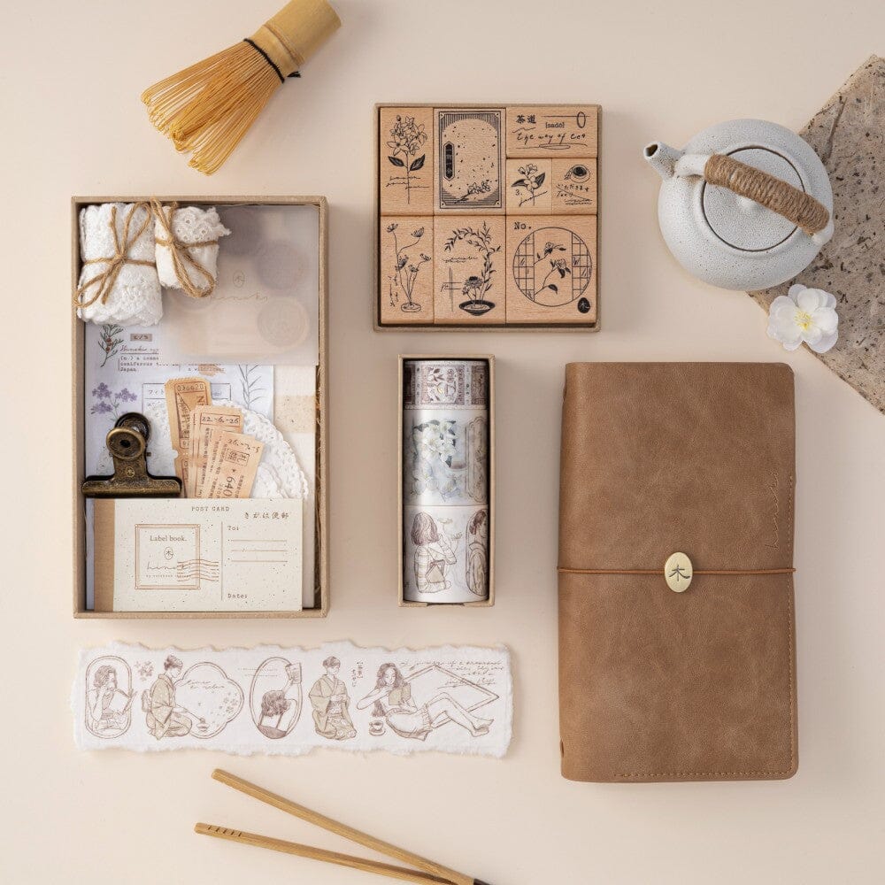 Hinoki - 'Into the Tea Room' Wooden Stamps