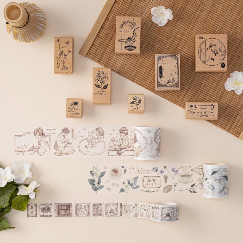 Hinoki - 'Into the Tea Room' PET + Washi Tape Set