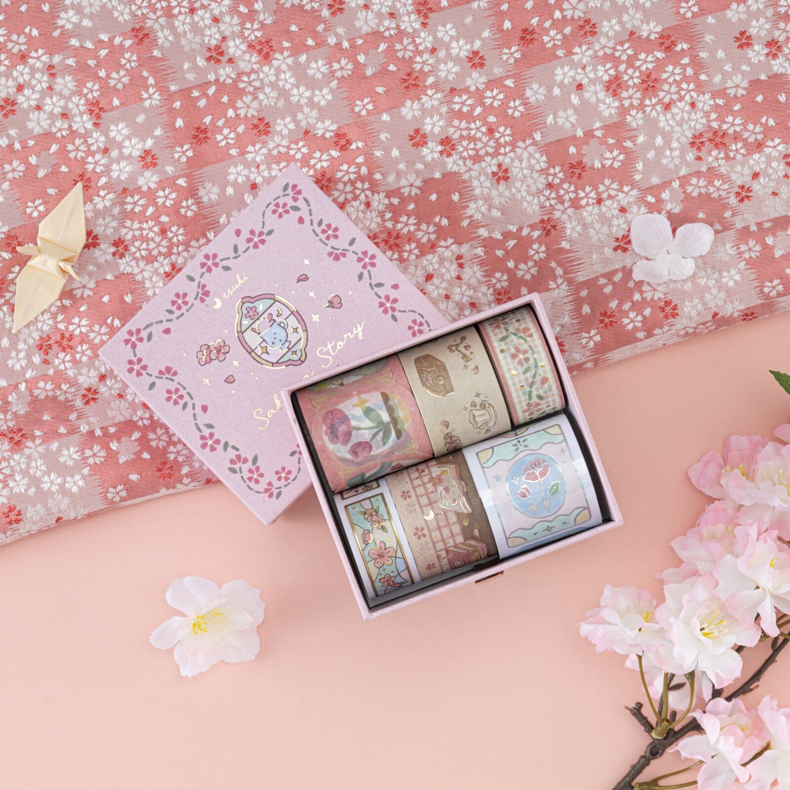 Tsuki 'Sakura Story' Washi Tape Set ☾
