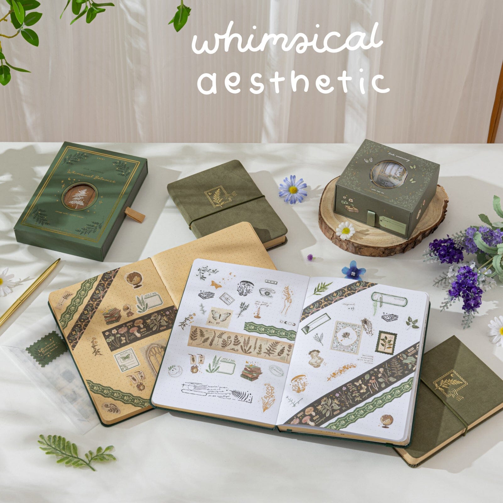 Tsuki 'Whimsical Botanics' Washi Tape Set ☾