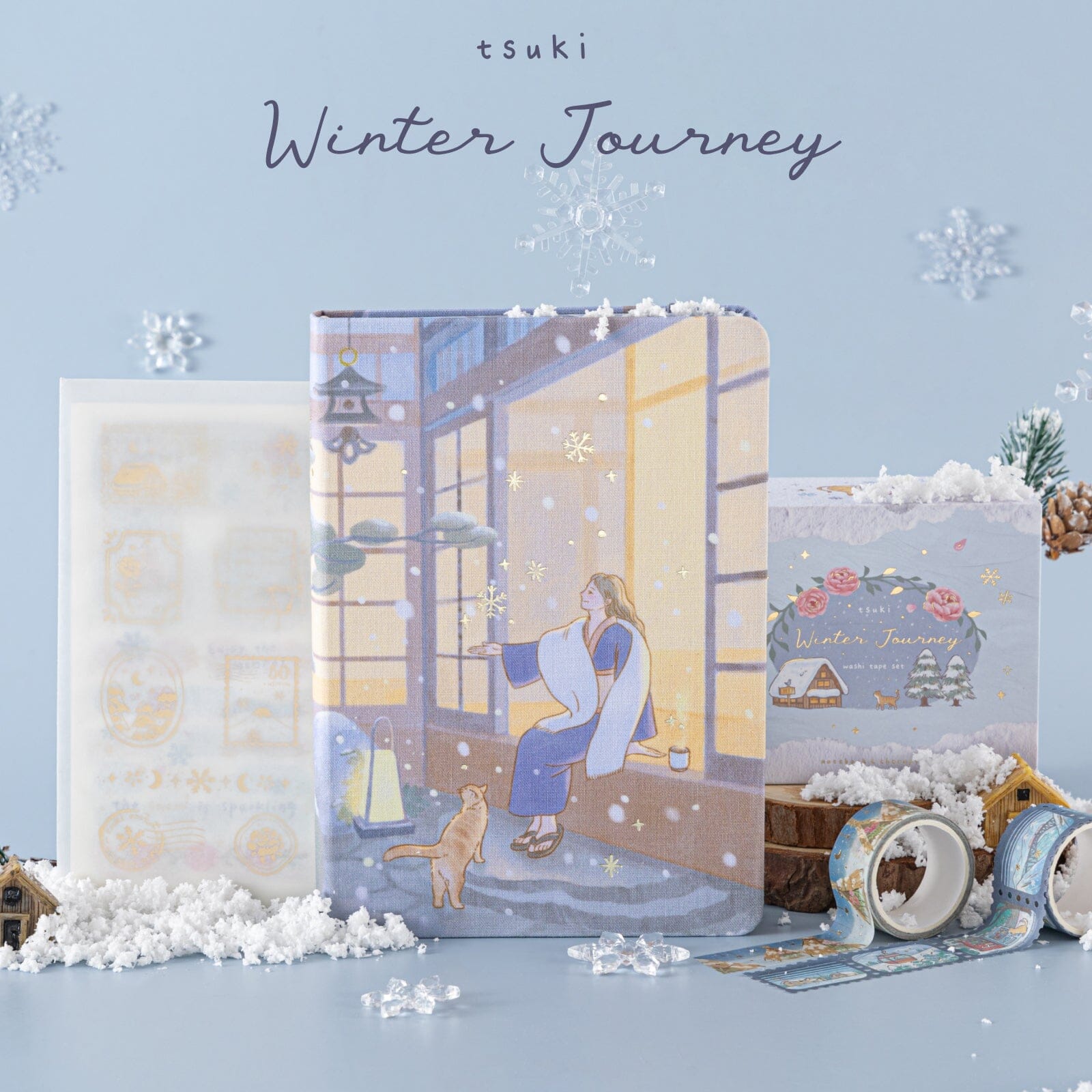 Tsuki 'Winter Journey' Washi Tape Set ☾