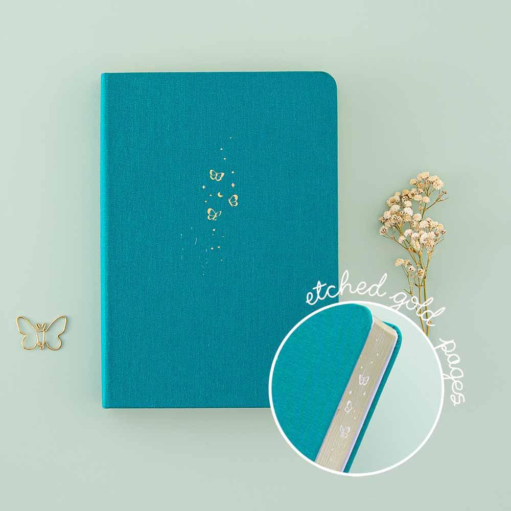 Tsuki Teal Sky 'Flutter + Dream' Limited Edition Bullet Journal by Notebook Therapy x Pelinkan ☾